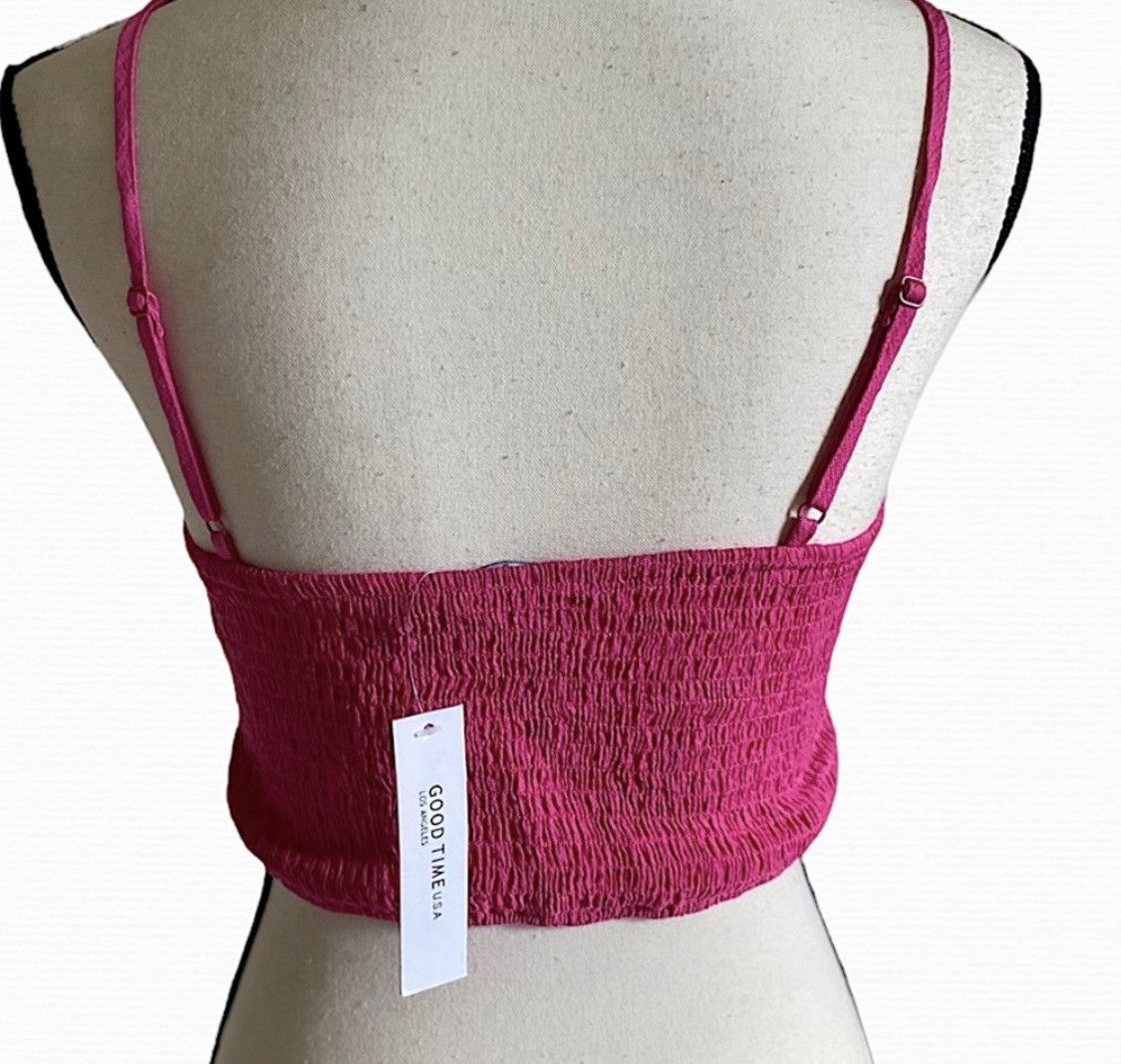 Other PINK BOW & TIE ADJUSTABLE CAMI CROP TOP TANK Size S / US 4 / IT 40 - 3 Thumbnail