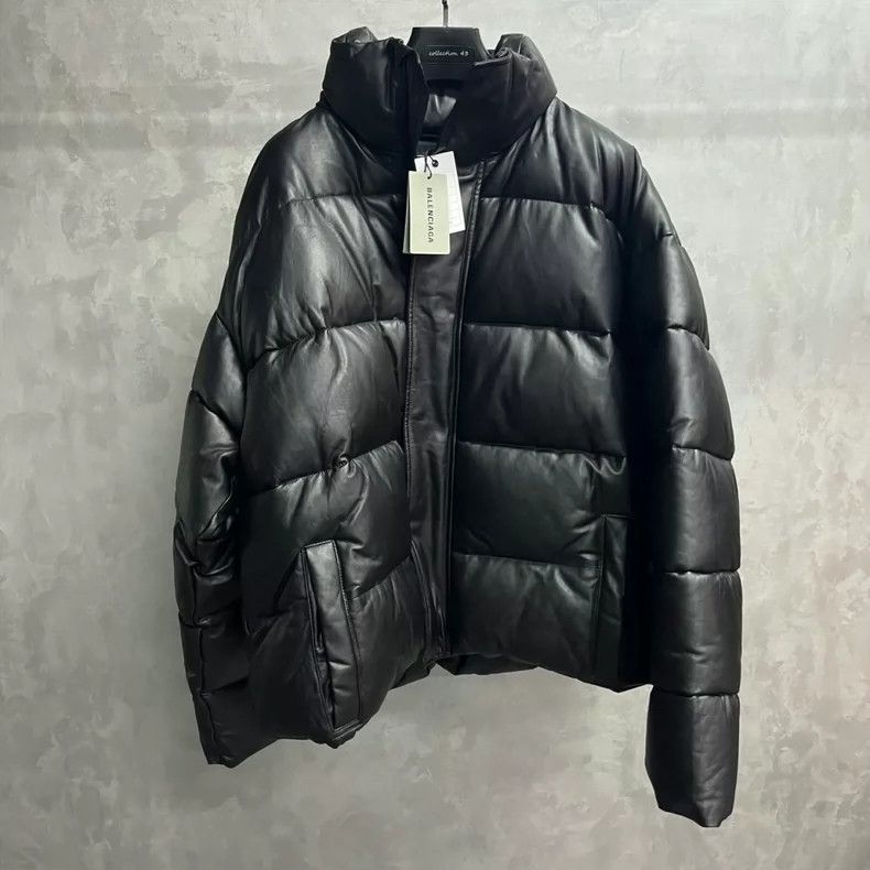 Balenciaga Balenciaga Black High-Neck Zip Puffer Jacket - dmc Size US M / EU 48-50 / 2 - 1 Thumbnail