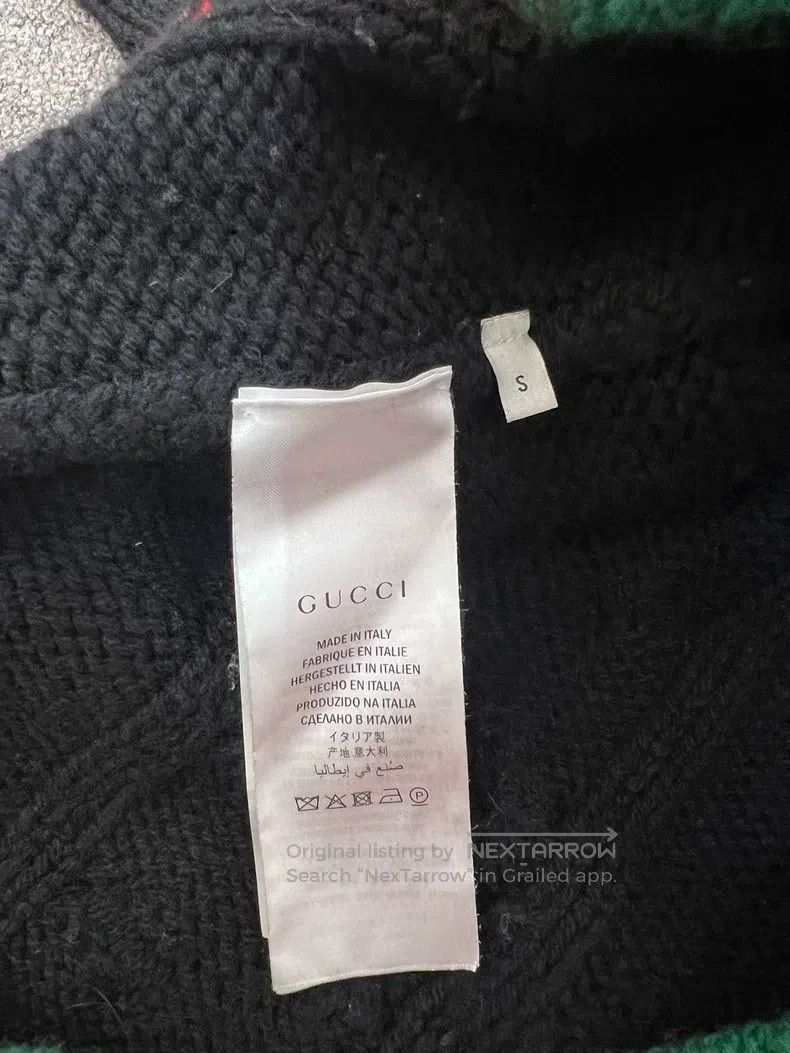 Gucci Gucci Black, red and green striped knitted cardigan coat Size US S / EU 44-46 / 1 - 6 Thumbnail