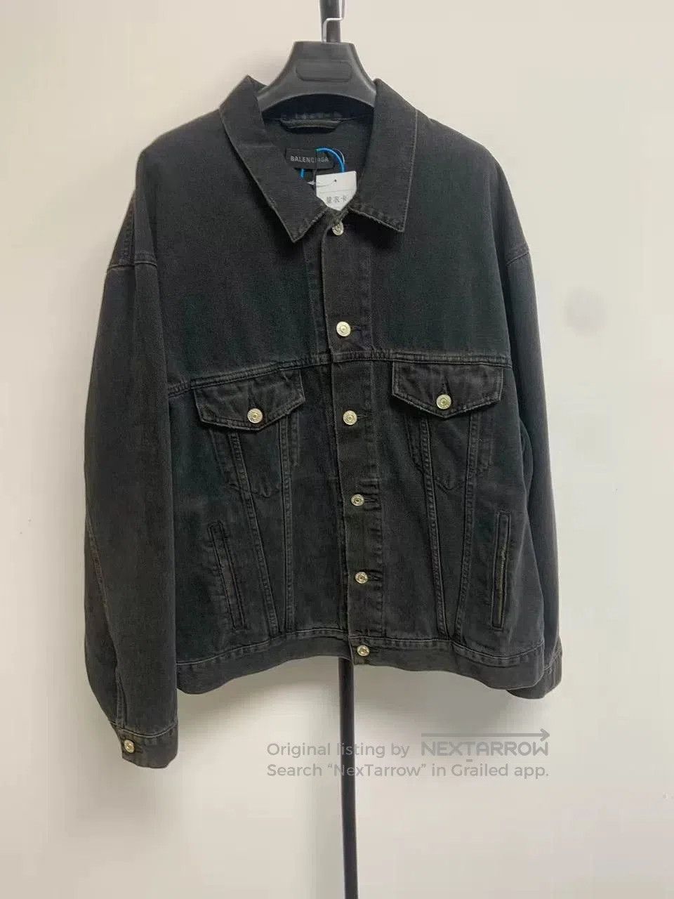 Balenciaga Balenciaga Spray Paint Effect Denim Jacket. Size US M / EU 48-50 / 2 - 1 Thumbnail