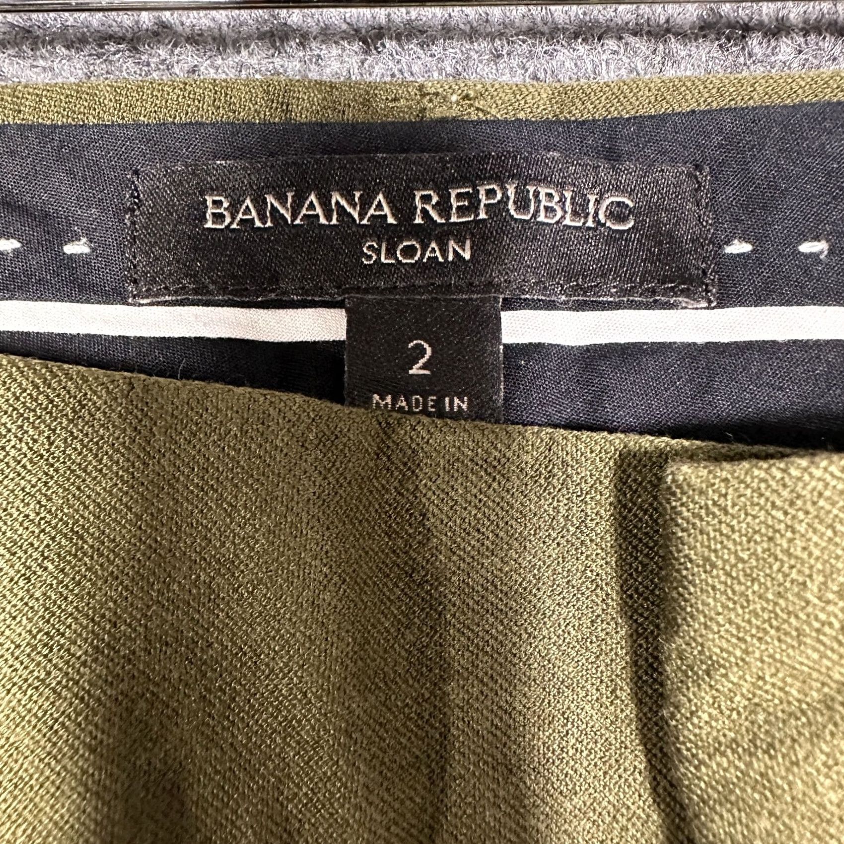 Banana Republic Banana Republic Sloan Pants Womens 2 Green Cotton Stretch Pockets Zip Fly Slim/Regular Fit Chino Casual, Business, Travel Womens Size 26" / US 2 / IT 38 - 4 Thumbnail
