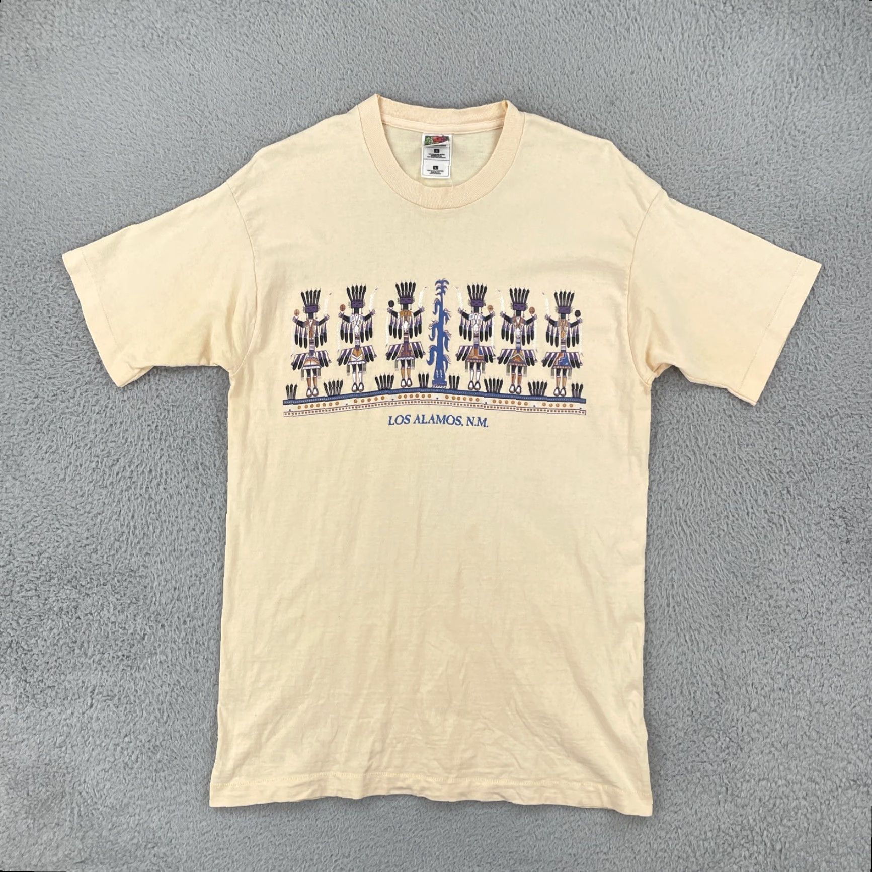 Fruit Of The Loom VINTAGE Fruit Of The Loom Shirt L Yellow Short Sleeve Crew Neck Mens USA 90s (Compiled from Original) Size US L / EU 52-54 / 3 - 2 Thumbnail