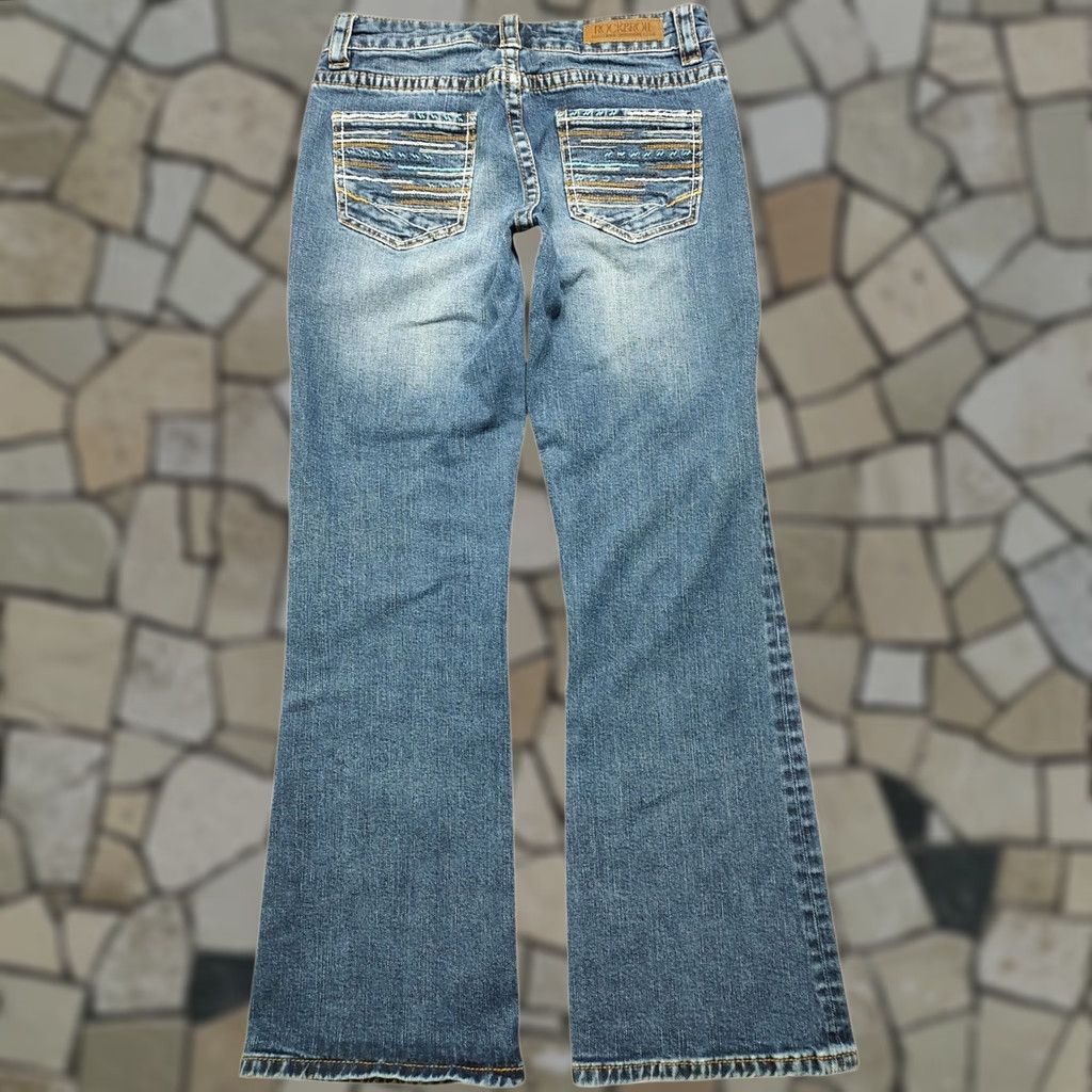 Denime VINTAGE Rock & Roll Denim Jeans Women 26 X 28 Inseam Bootcut Thick Stitch Cowboy Western Rock & Roll Denim Girls Size 26" / US 2 / IT 38 - 1 Thumbnail