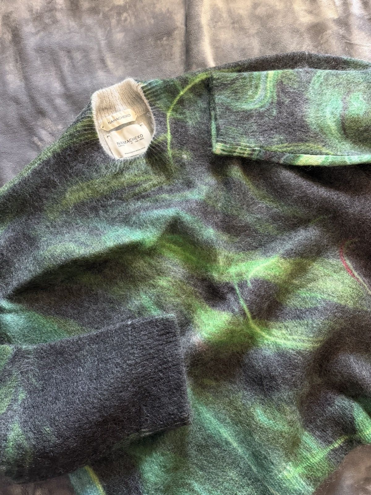 Namacheko Namacheko Rezyane Printed Green Wool Sweater Size US L / EU 52-54 / 3 - 2 Thumbnail