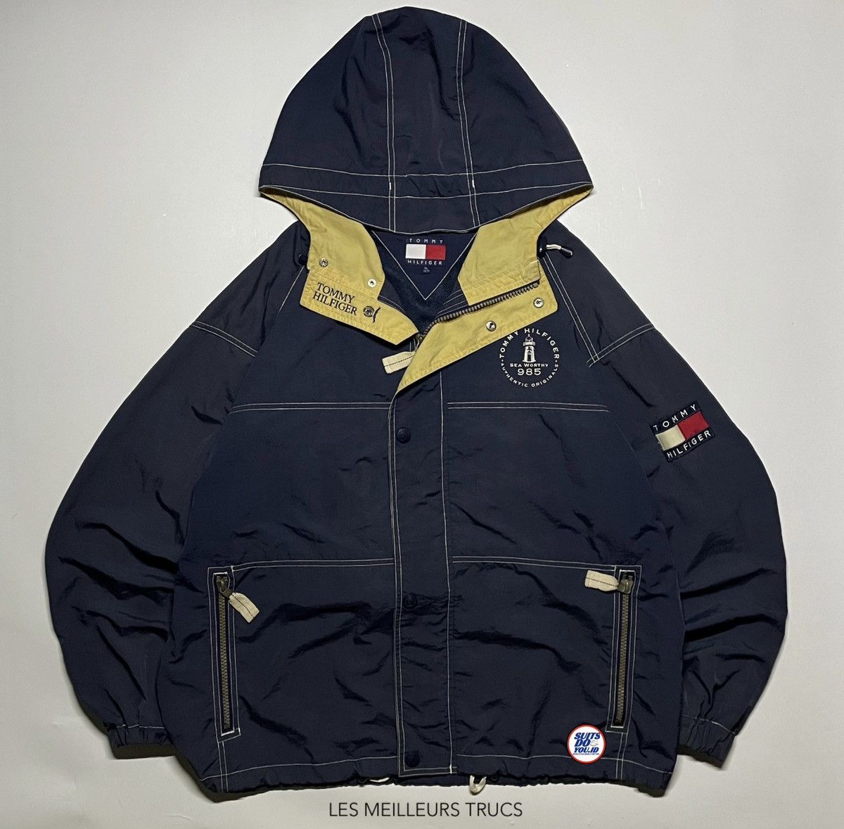 Tommy Hilfiger × Tommy Jeans × Vintage Tommy HiIfiger 985’Sailing gear packable Navy sportwear Size US XL / EU 56 / 4 - 2 Thumbnail