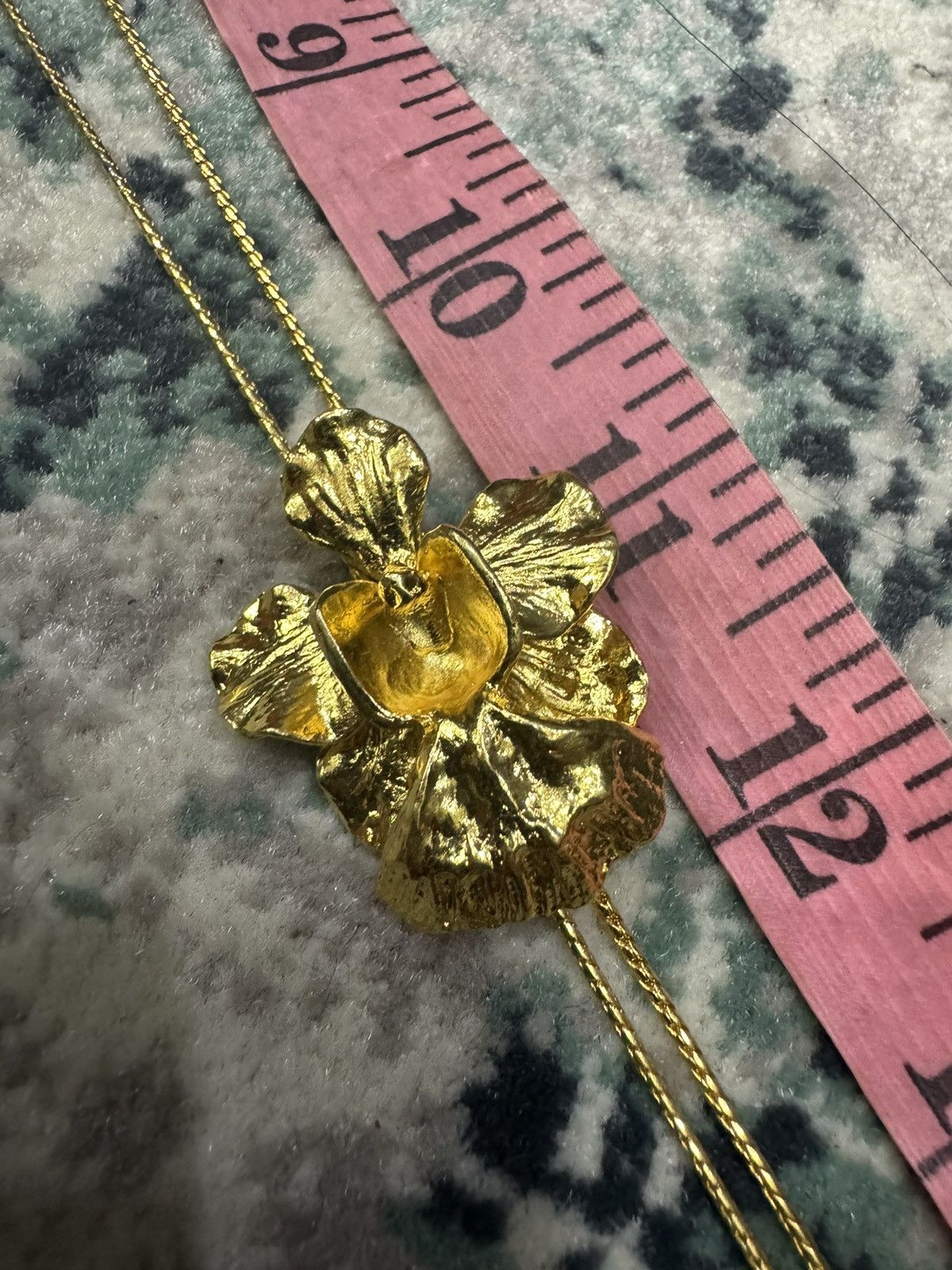 Japanese Brand RISIS 24K GOLD PLATED ORCHID BOLO TIE Size ONE SIZE - 4 Thumbnail
