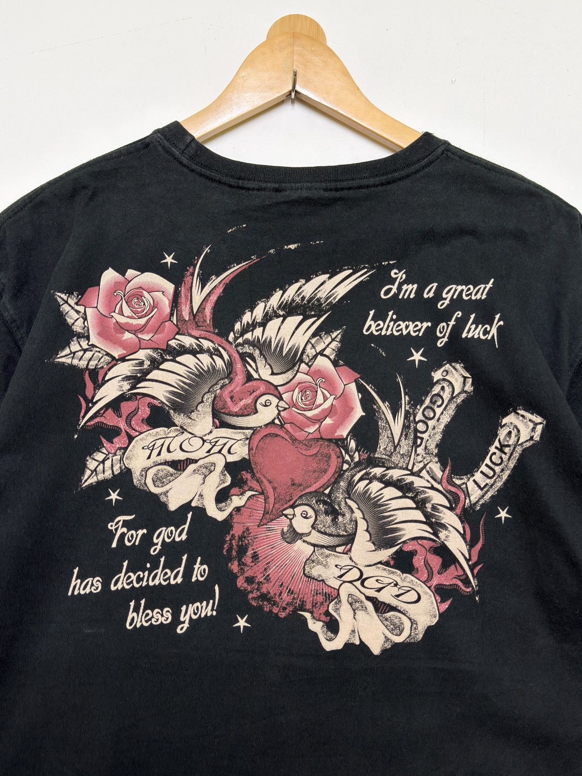 Vintage Vintage Blood Message Swallow Tattoo Graphic Tee Japan Size US S / EU 44-46 / 1 - 12 Thumbnail