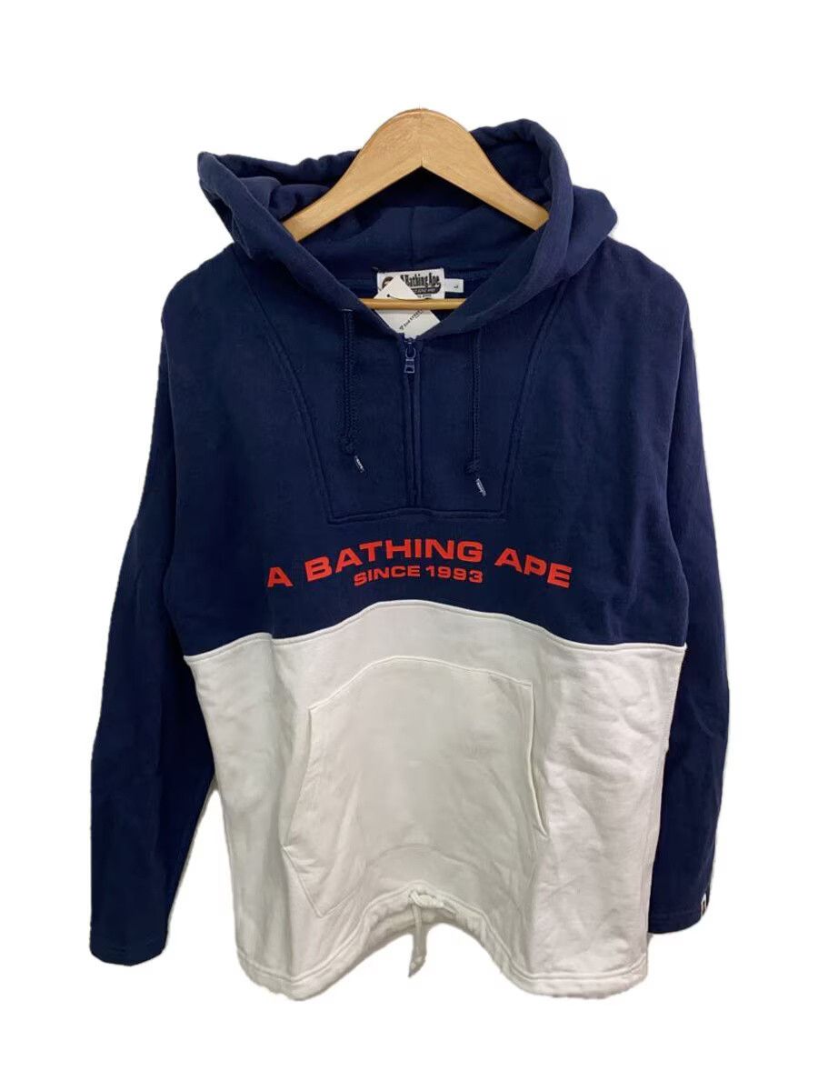 Bape A Bathing Ape Cotton Hoodie Navy Size US L / EU 52-54 / 3 - 1 Thumbnail