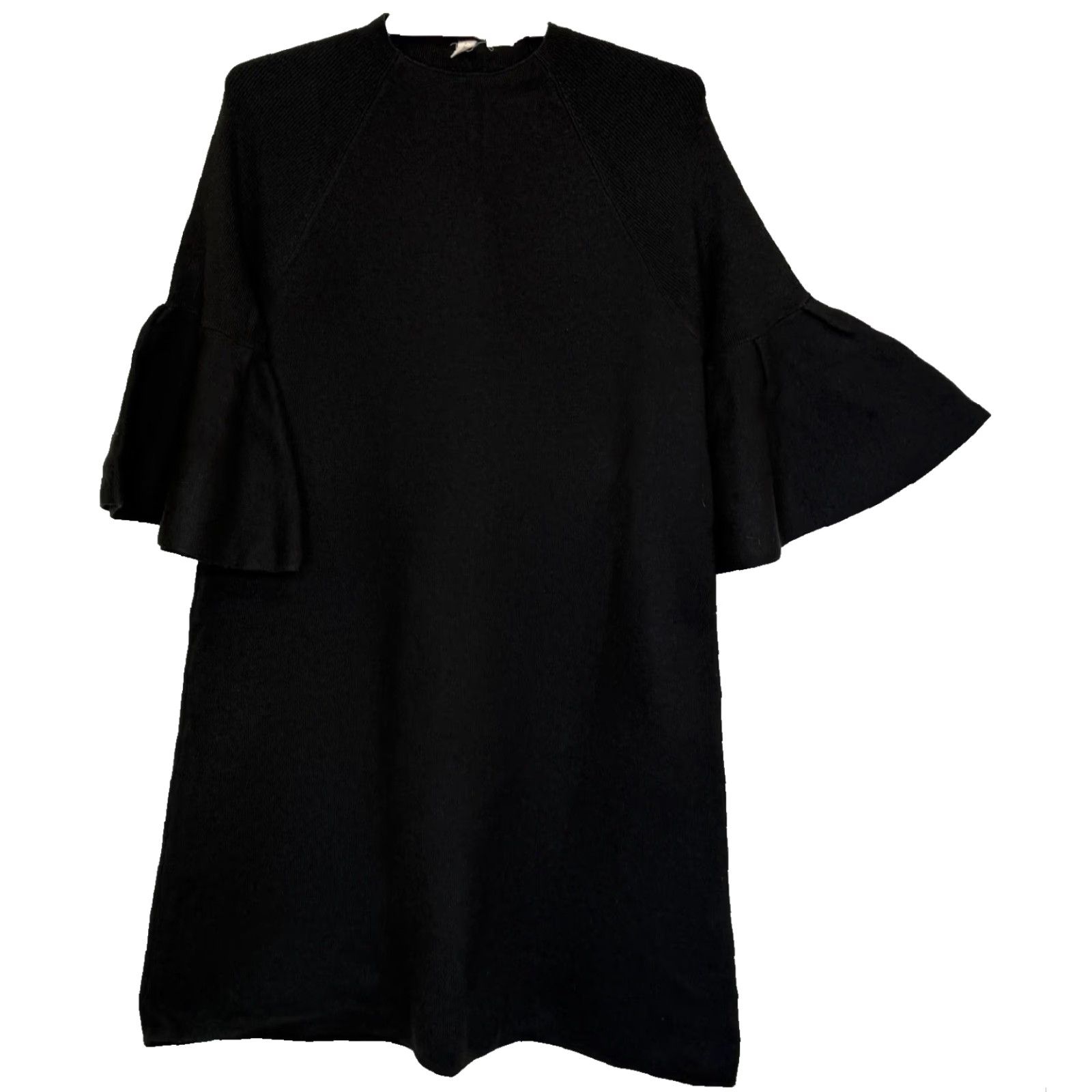 Anthropologie VINTAGE Anthropologie Moth Chester 3/4 Bell Sleeve Sweater Tunic Dress Small Black NEW Size S / US 4 / IT 40 - 2 Thumbnail