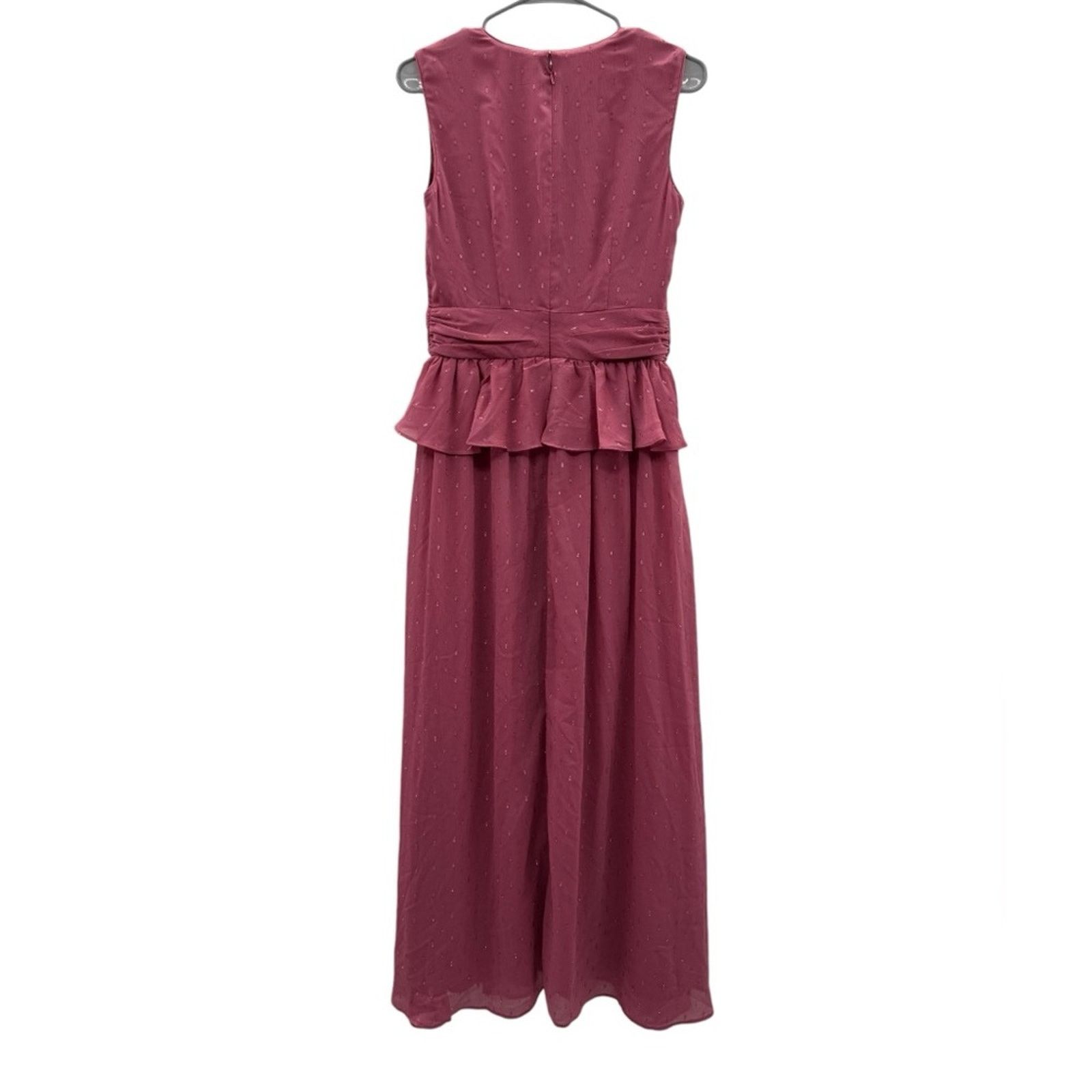 REVOLVE LDT Pink Rose Metallic Peplum Waist V Neck Maxi Gown Dress Size S / US 4 / IT 40 - 6 Thumbnail
