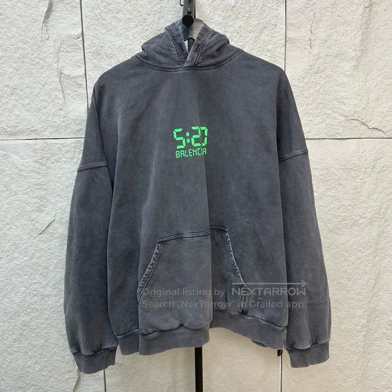 Balenciaga Balenciaga Washed Grey Distressed Sweatshirt Size US L / EU 52-54 / 3 - 1 Thumbnail