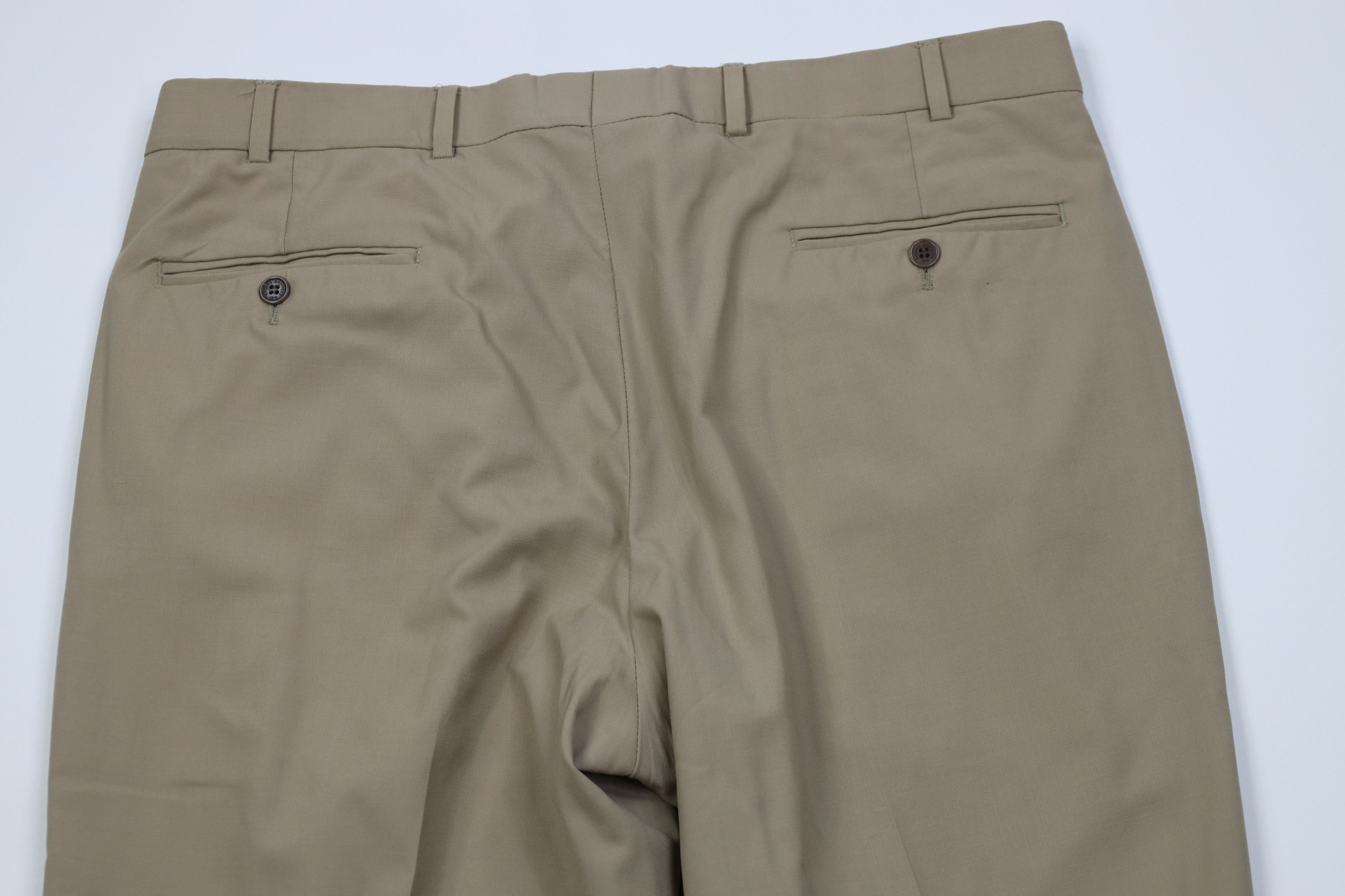 Brooks Brothers Vintage 90s Y2K Brooks Brothers Wool Wide Leg Chino Pants Size US 36 / EU 52 - 11 Thumbnail