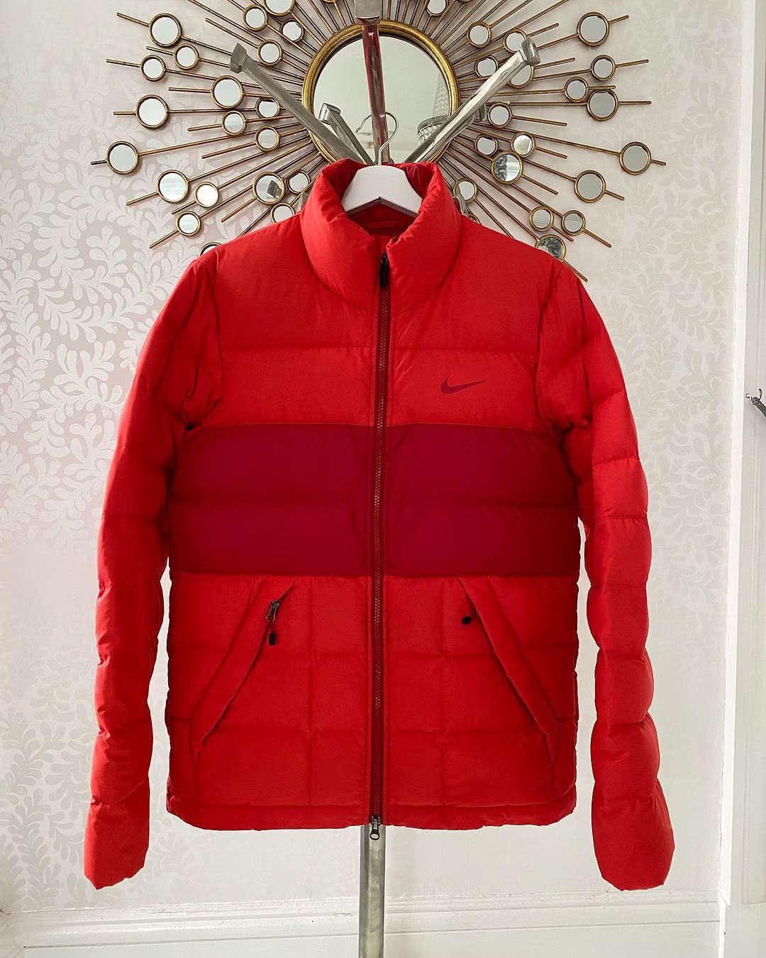 image of Men’S Red Nike 800 Down Filled Puffer Jacket Size S, Men's