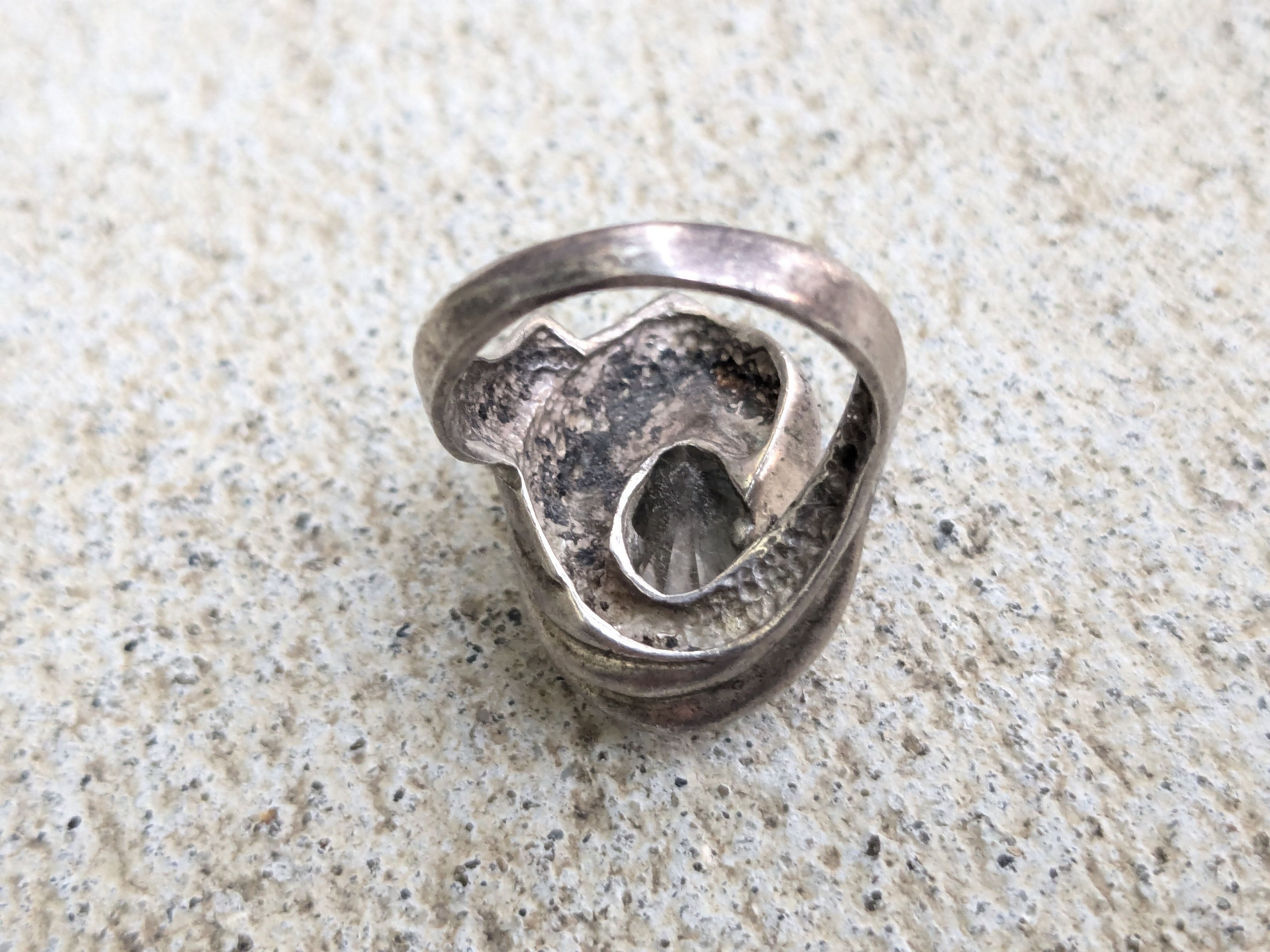 Vintage Vintage Sterling Silver Ring 7 CZ Teardrop Pear Modern Size ONE SIZE - 8 Thumbnail
