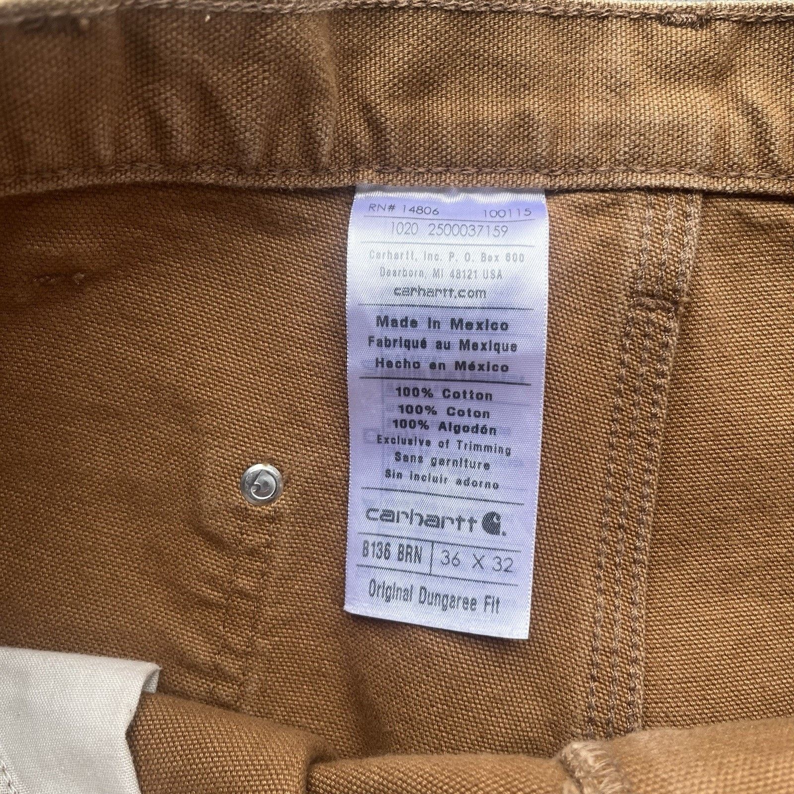 Carhartt Vintage Carhartt Double Knee Pants Mens 36 X 32 Brown Workwe Size US 36 / EU 52 - 6 Thumbnail