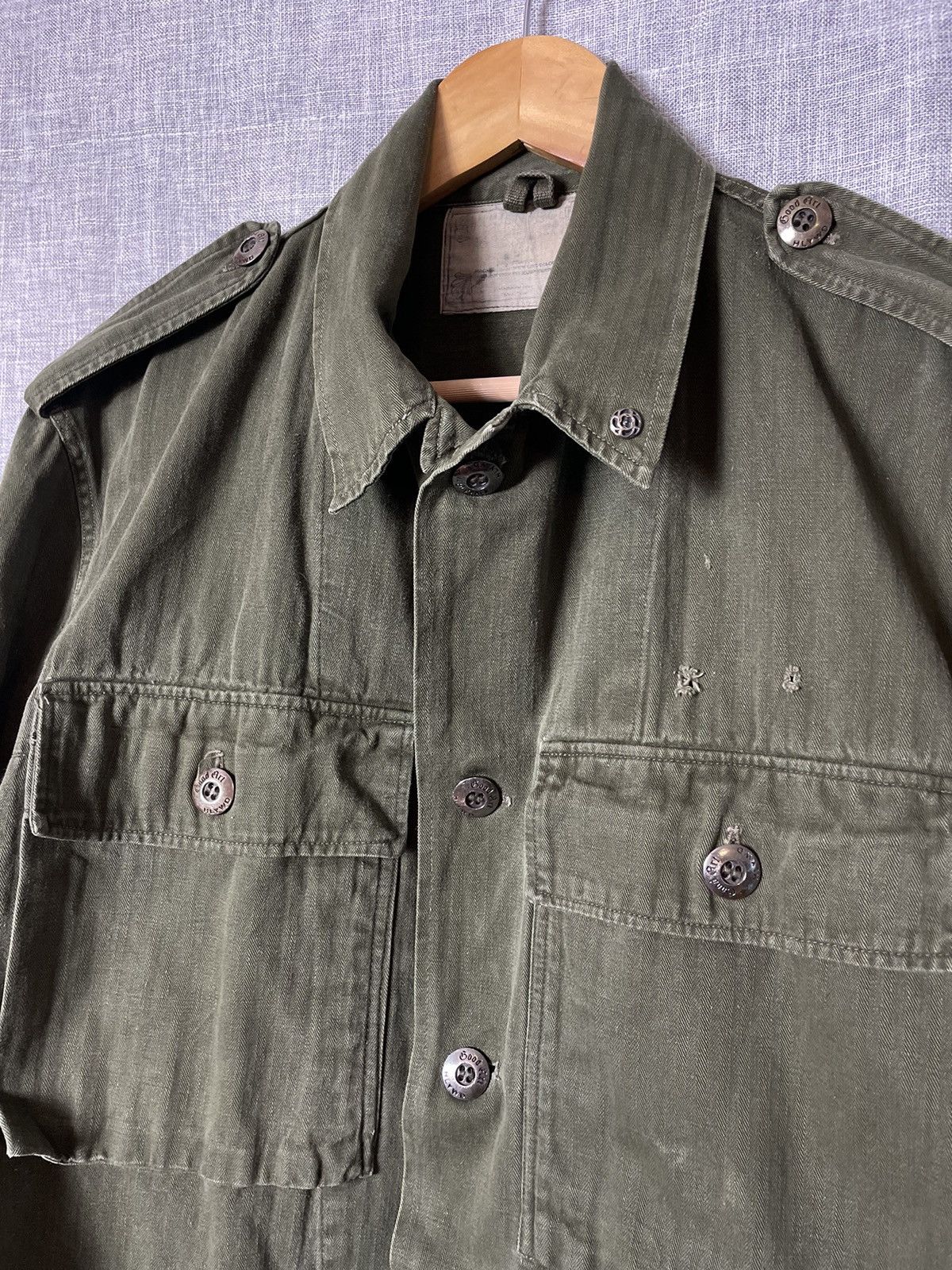 GOOD ART HLYWD Vintage Good Art Hlywd HBT Jacket with 11 Silver Pieces Size US L / EU 52-54 / 3 - 2 Thumbnail
