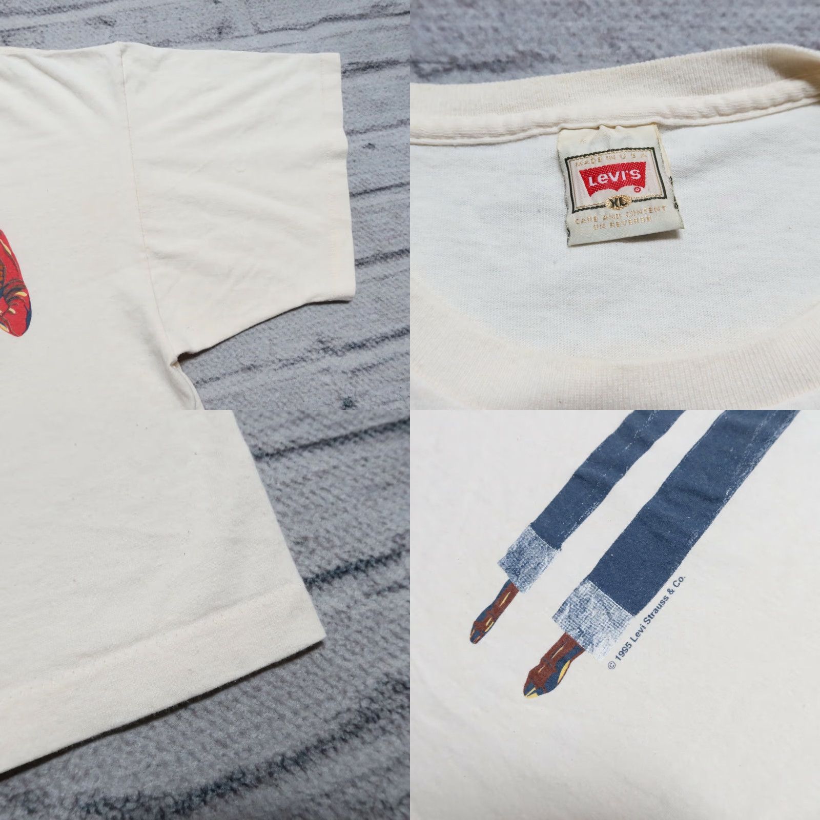 Levi's VINTAGE Levi's Western Shirt XL Men White 90s Shirt Mens Levi's Western Shirt 90s Vintage Big E Advertising Size US XL / EU 56 / 4 - 8 Thumbnail