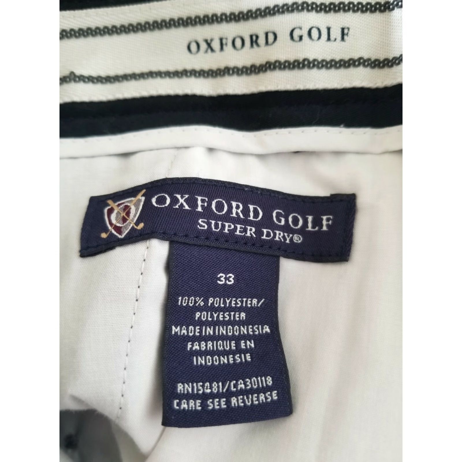 Vintage Oxford Golf Men 33 Black Super Dry Golf Shorts Size US 33 - 3 Thumbnail