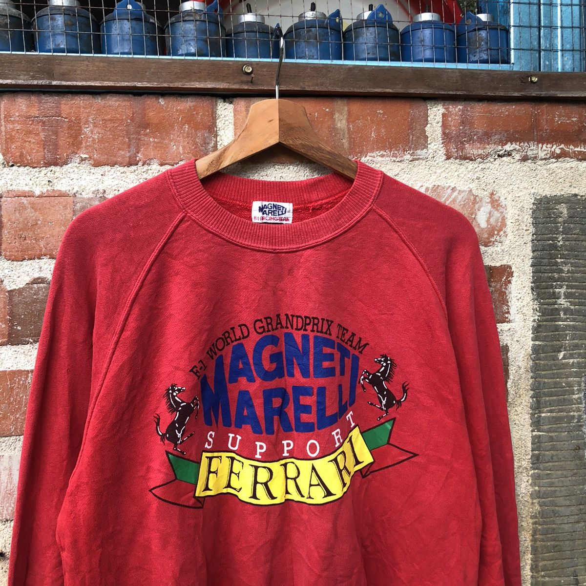 Ferrari × Vintage Vintage Ferrari Magneti Marelli Crewneck With Big Logo 🍒 Size US M / EU 48-50 / 2 - 3 Thumbnail