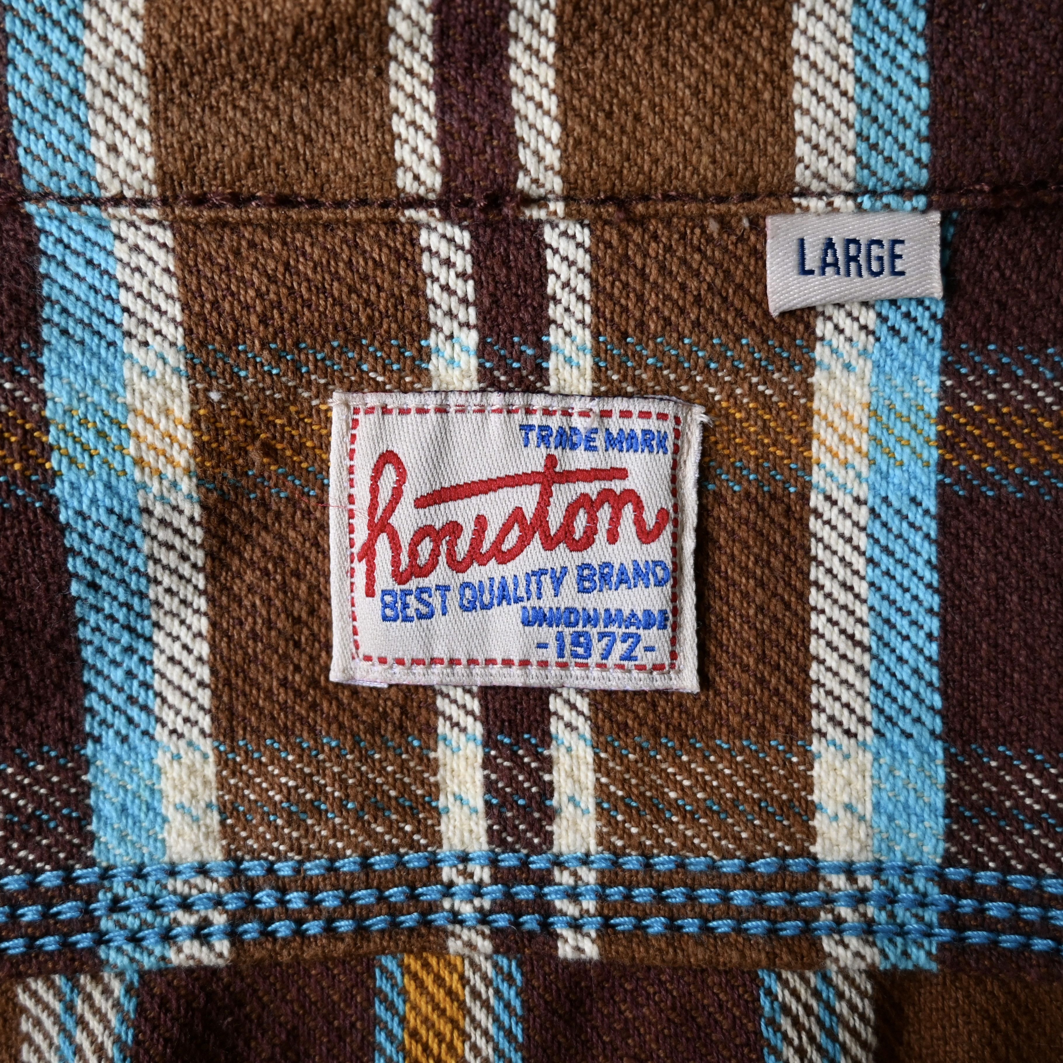 Japanese Brand UNUSED, Houston heavyweight flannel shirt, brown x turquoise Size US M / EU 48-50 / 2 - 11 Thumbnail
