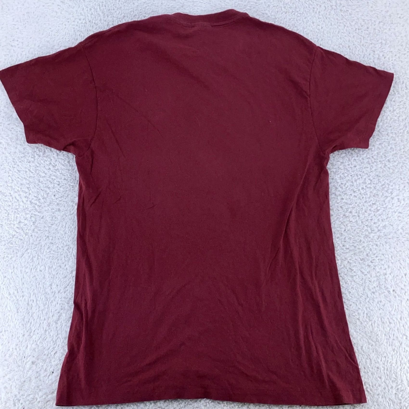 Hanes Hanes Blank Maroon Pocket Shirts Mens Medium Single Stitch USA Made Shirt Mens M Red Pocket Crew Neck Short Sleeve Cotton T-Shirt Size US M / EU 48-50 / 2 - 4 Thumbnail