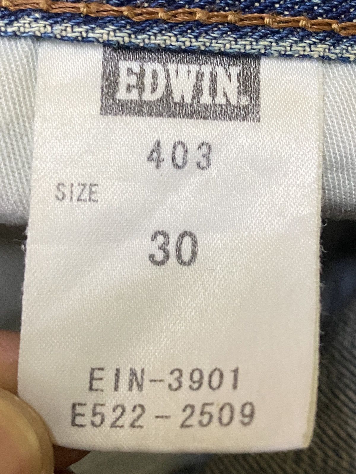 Japanese Brand Vintage Edwin503 Blue Wash Distressed Loose Jeans Size US 31 - 12 Thumbnail