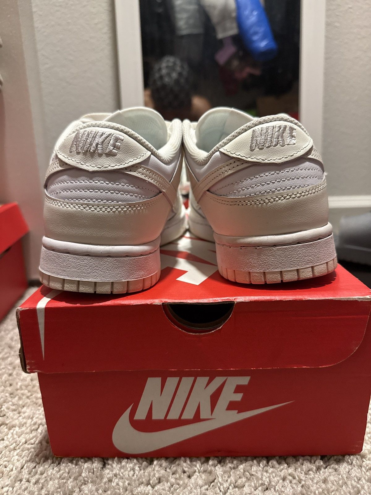 Nike Women’s Nike Dunk Low (Sail-White) (Women’s 10/Men’s 8.5) Size US 10 / IT 40 - 3 Thumbnail