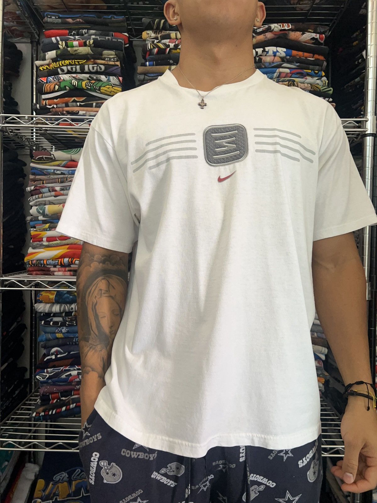 Nike 2000s Nike Swingman Athletics Baseball MLB Mini Swoosh Tee Size US L / EU 52-54 / 3 - 3 Thumbnail