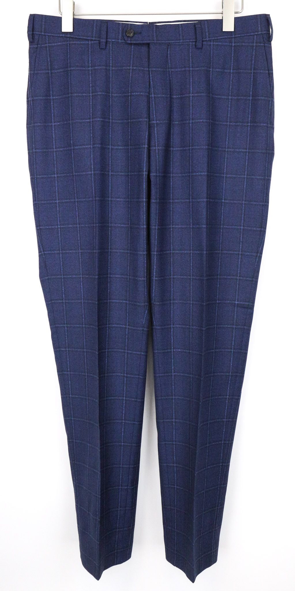 Suitsupply SIENNA UK42R Blue Checked Wool Trousers 74798 Size US 36 / EU 52 - 1 Thumbnail