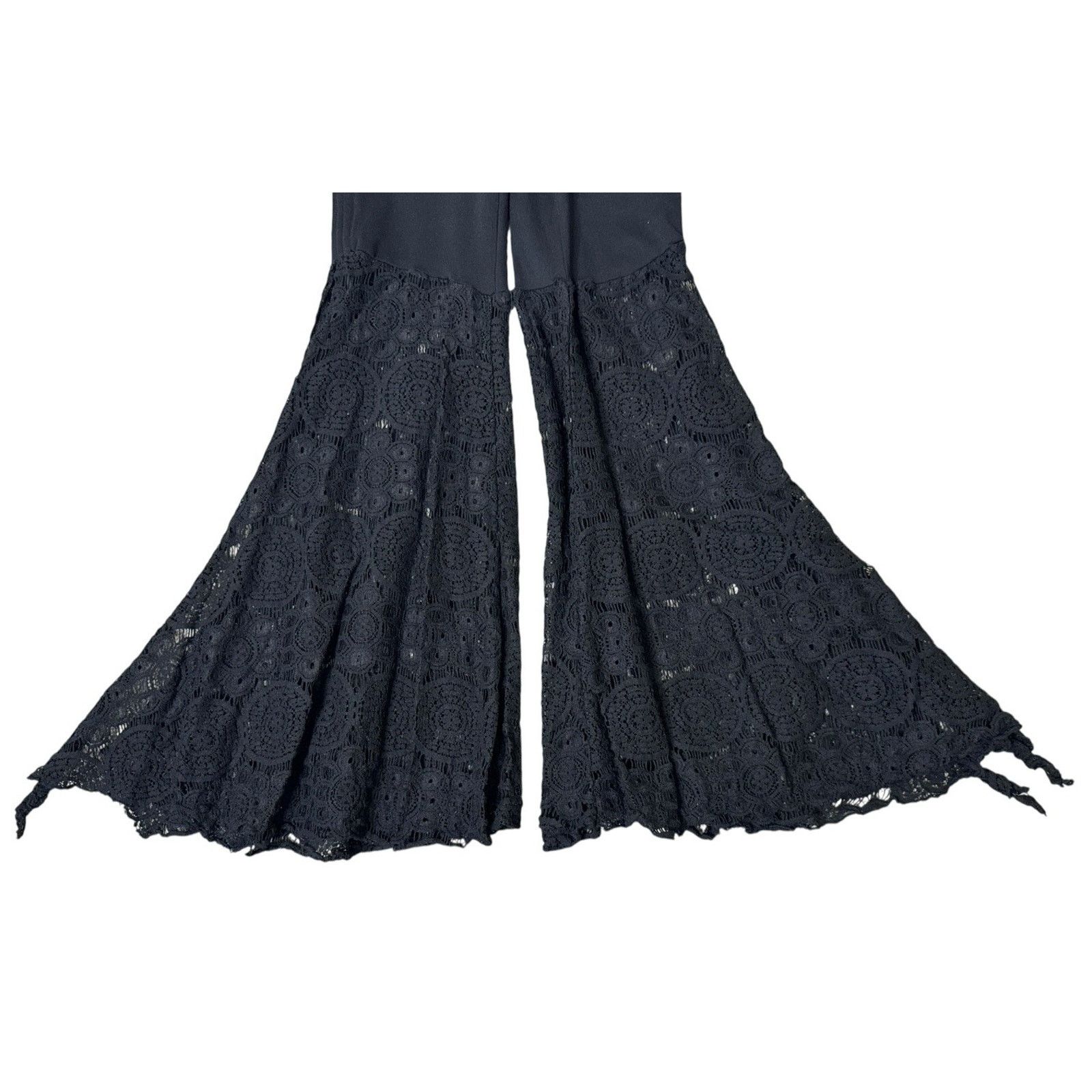 Other MIA BRAZILIA Kaneta Black Lace Bell Bottom Leggings Dance XS Size 26" / US 2 / IT 38 - 5 Thumbnail