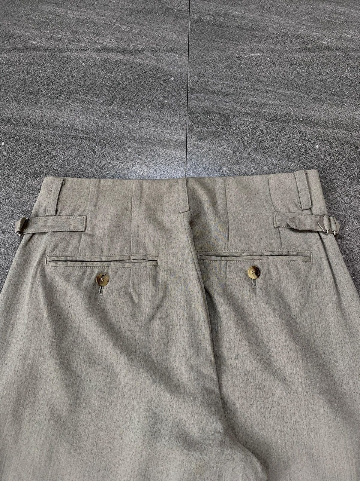Issey Miyake FREE TAX! 2000s Wool Buckled Waist Trousers - 29” Size US 29 - 7 Thumbnail