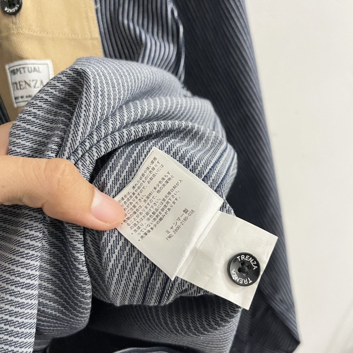 Issey Miyake Trenza - Striped With Iconic Pocket Shirt Size US L / EU 52-54 / 3 - 6 Thumbnail