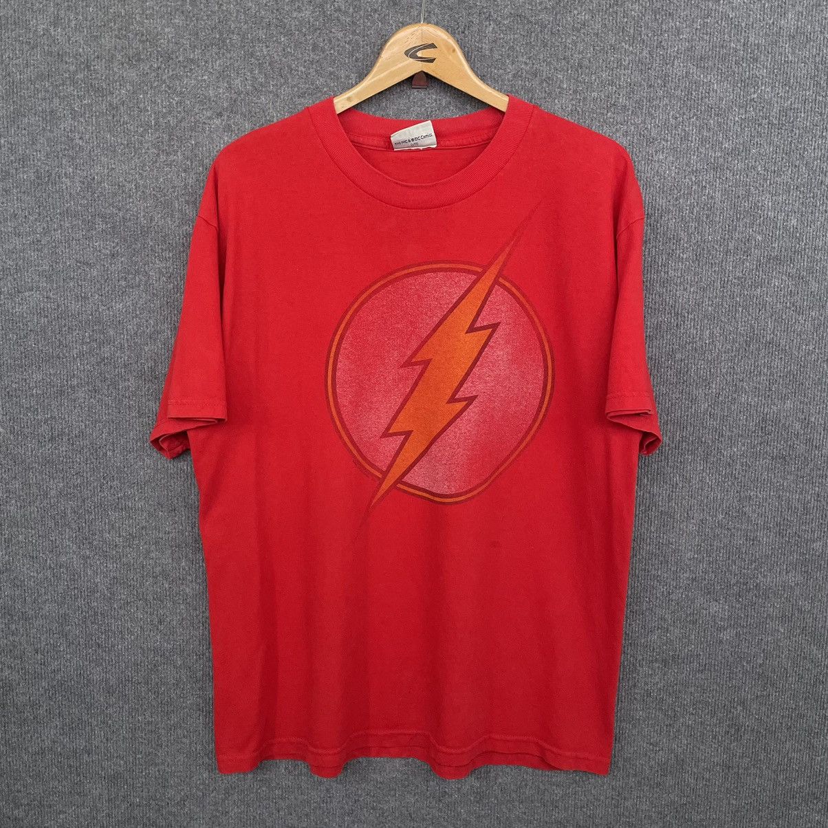 DC Comics × Vintage Vintage 2000s DC Comics The Flash Big Logo T Shirt Size US L / EU 52-54 / 3 - 1 Thumbnail