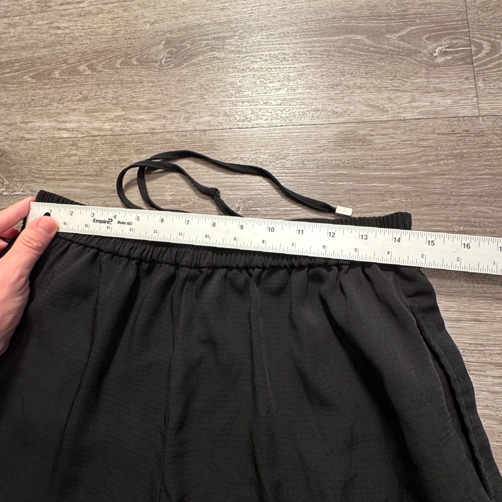 Zara Zara Pants Womens Large Black Viscose Twill Wide-Leg Ankle Casual Belted Pockets Adult 28in Inseam 24in Size 36" / US 14 / IT 50 - 5 Thumbnail