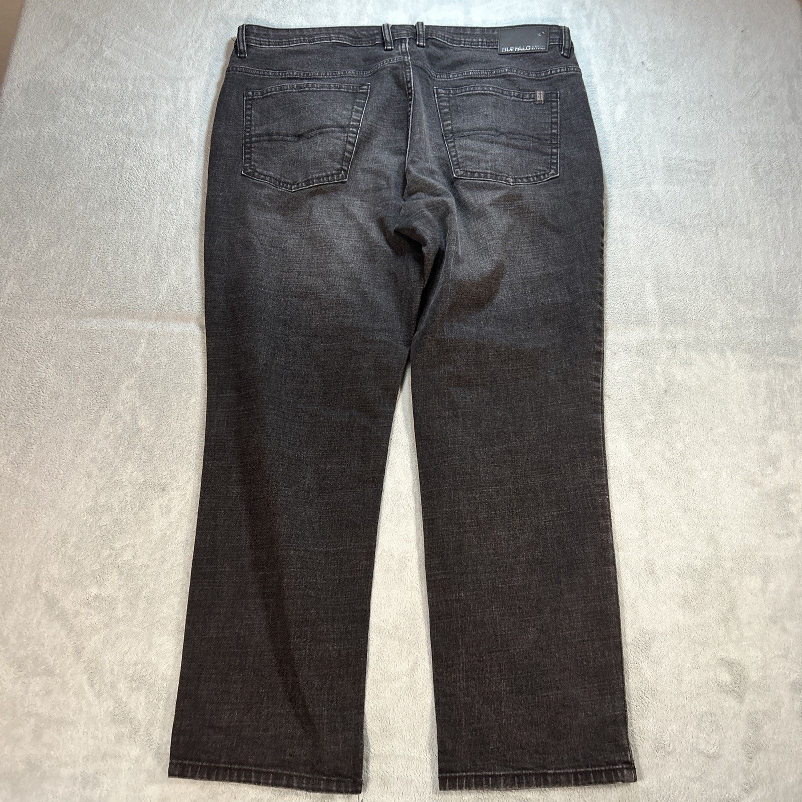 Buffalo David Bitton Loose Baggy Jeans 38x30 Hamilton Relaxed Black Straight Wide Size US 38 / EU 54 - 2 Thumbnail