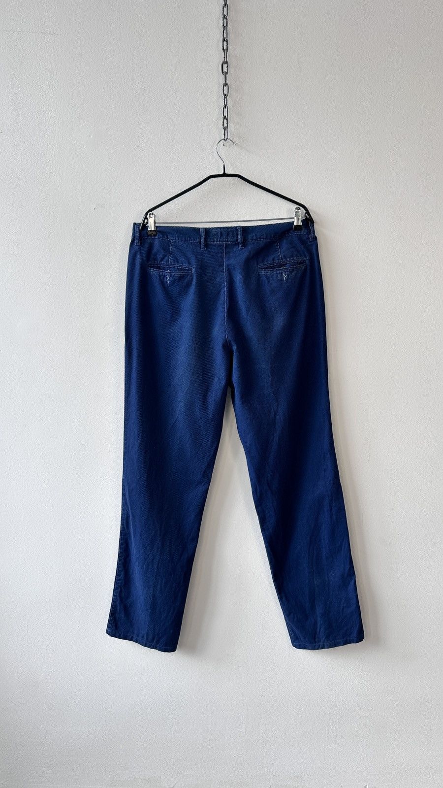 Ermenegildo Zegna Ermenegildo Zegna Navy Blue Cotton Trousers Pants Pleated Size US 36 / EU 52 - 11 Thumbnail