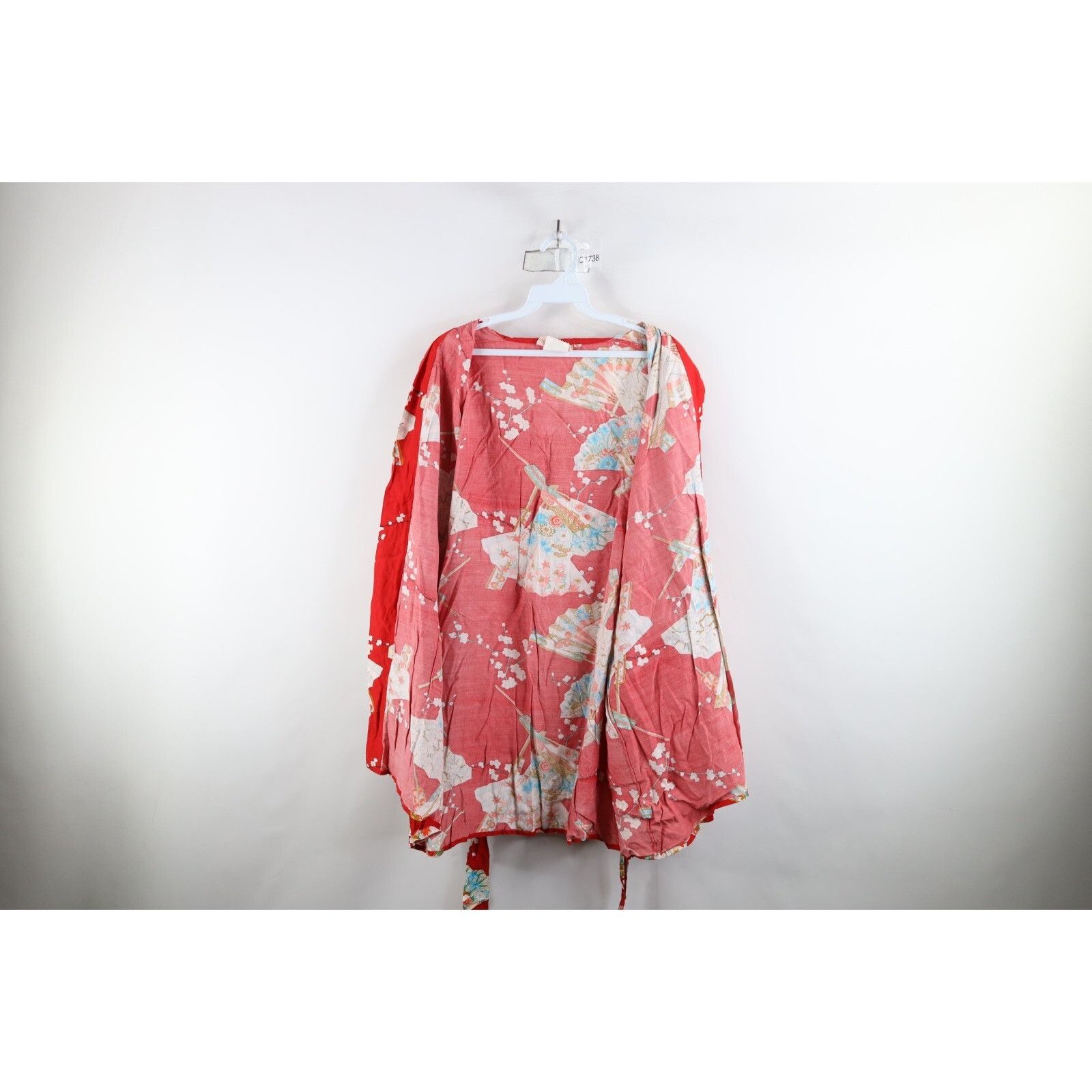 Vintage Vintage 90s Streetwear Rayon Japan Belted Kimono Robe Size L / US 10 / IT 46 - 11 Thumbnail
