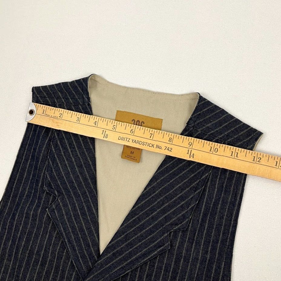 Denime VINTAGE King Ranch Waistcoat Vest Mens M Blue Pinstripe Denim Cowboy Western Frontier Coat Size US M / EU 48-50 / 2 - 6 Thumbnail