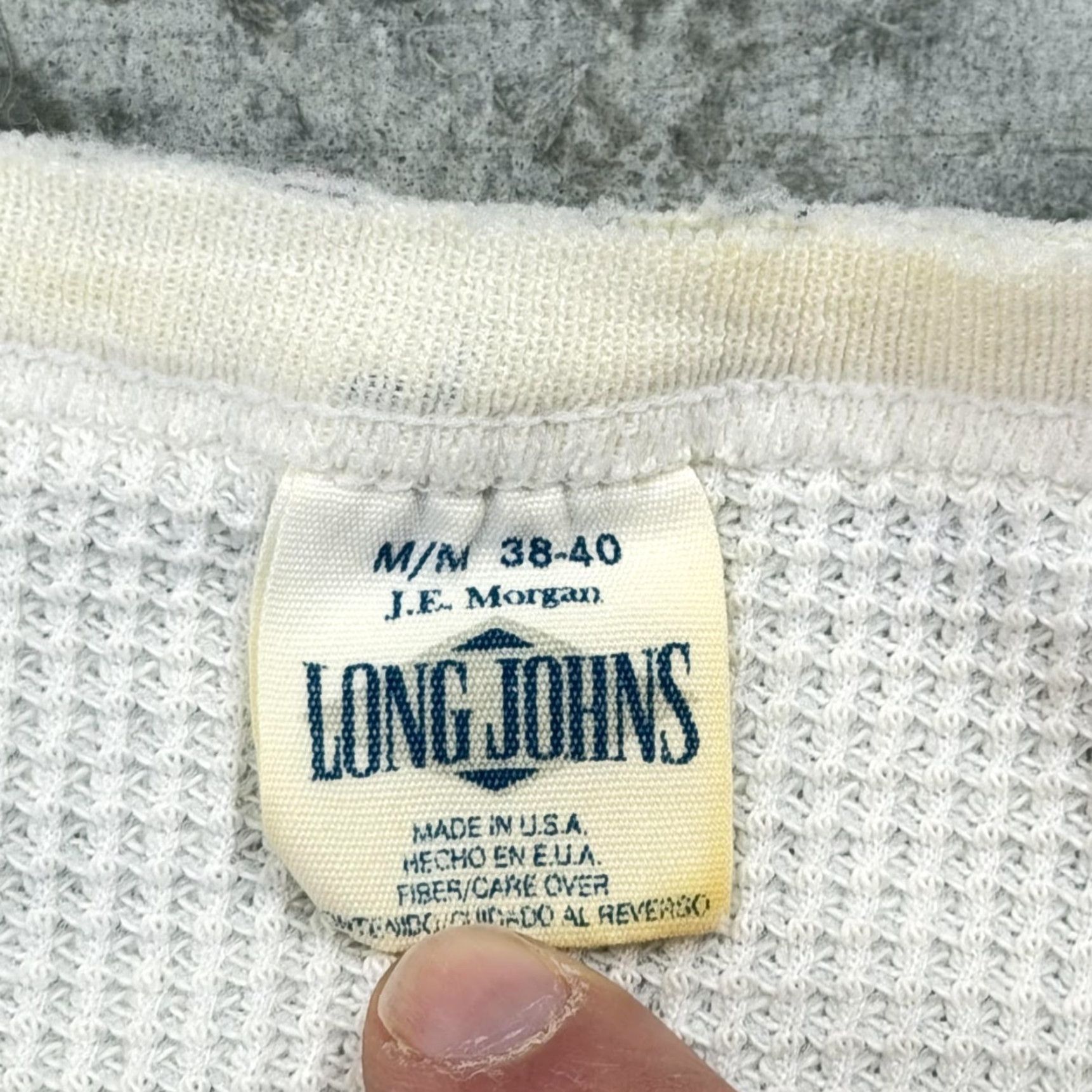 Vintage VINTAGE J.E. Morgan Thermal Shirt Mens M White Long Johns Undershirt Size US M / EU 48-50 / 2 - 2 Thumbnail