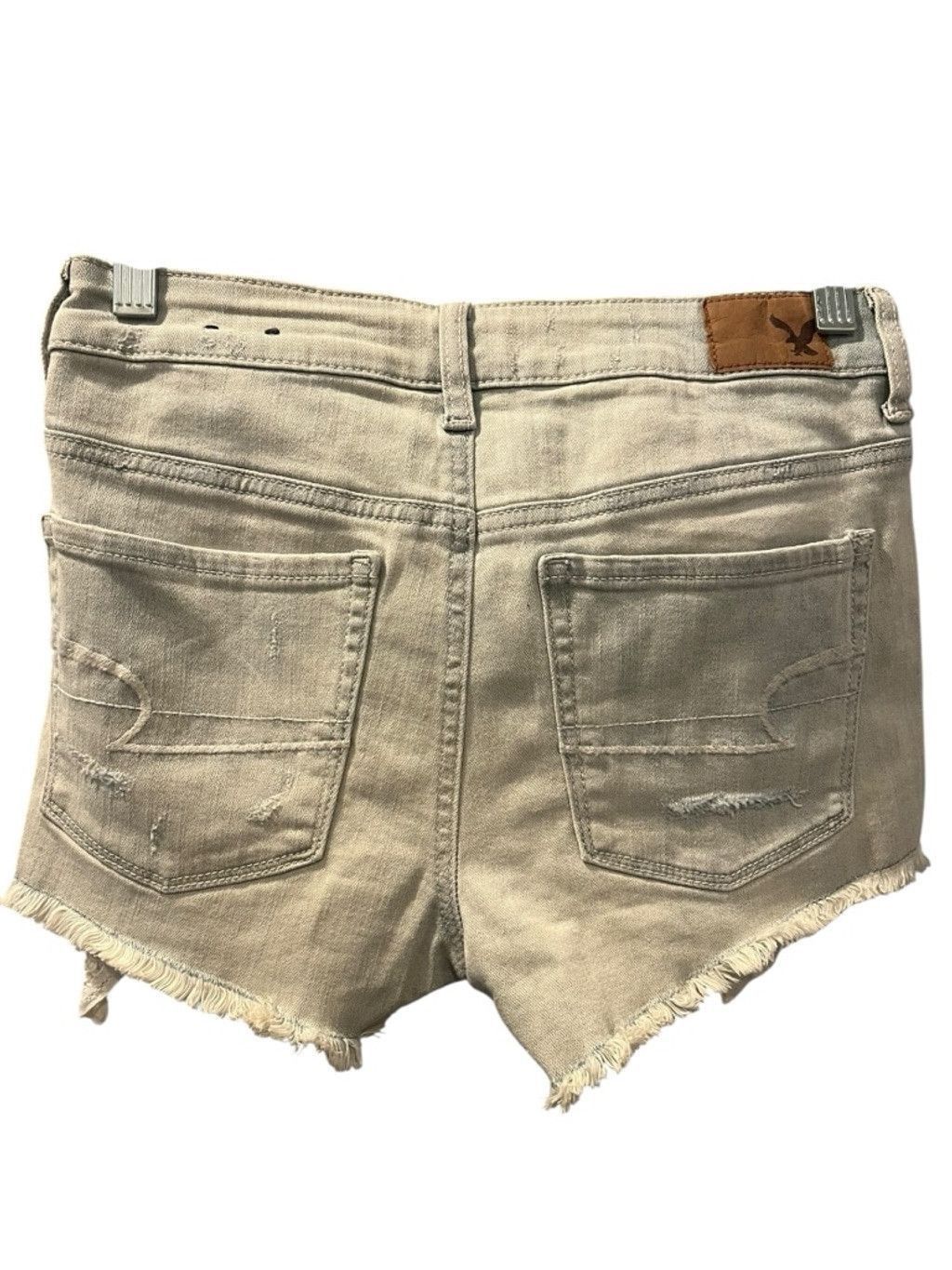 American Eagle Outfitters American Eagle Hi Rise Shortie Stretch Denim Shorts Size 2 Size 24" / US 00 / IT 34 - 6 Thumbnail