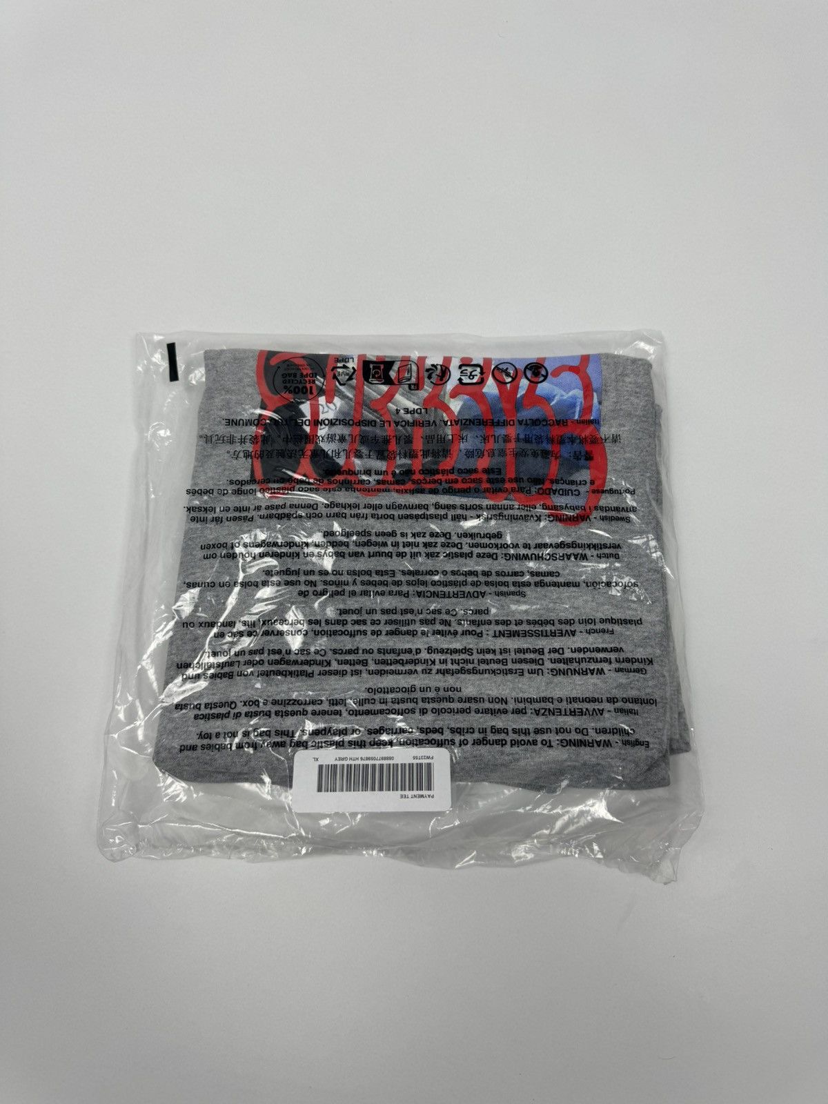 Supreme Supreme FW23 Payment Tee Heather Grey Size XL Size US XL / EU 56 / 4 - 3 Thumbnail