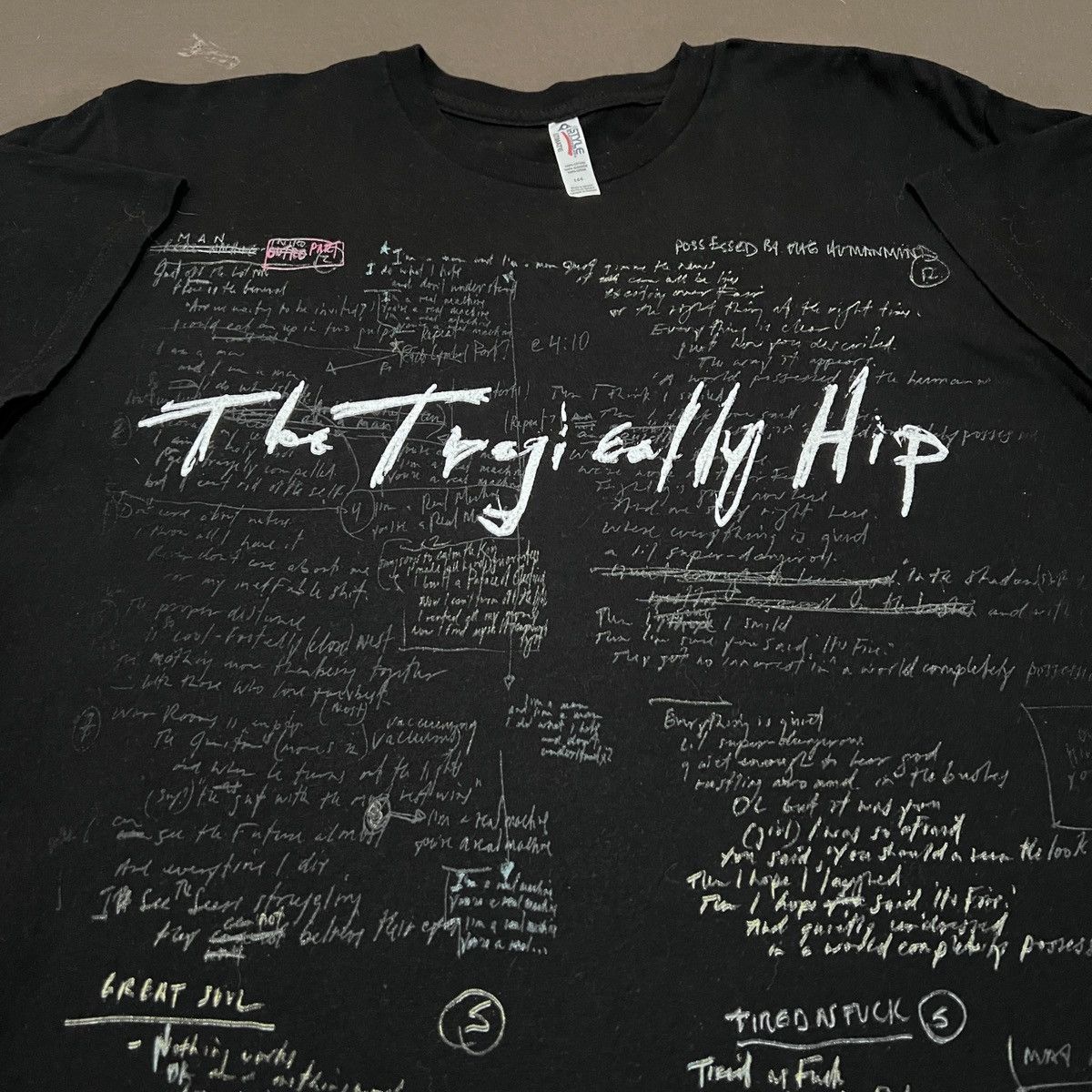 Band Tees Tragically Hip Man Machine Poem Promo Tee Shirt Gord Downie Size US L / EU 52-54 / 3 - 2 Thumbnail