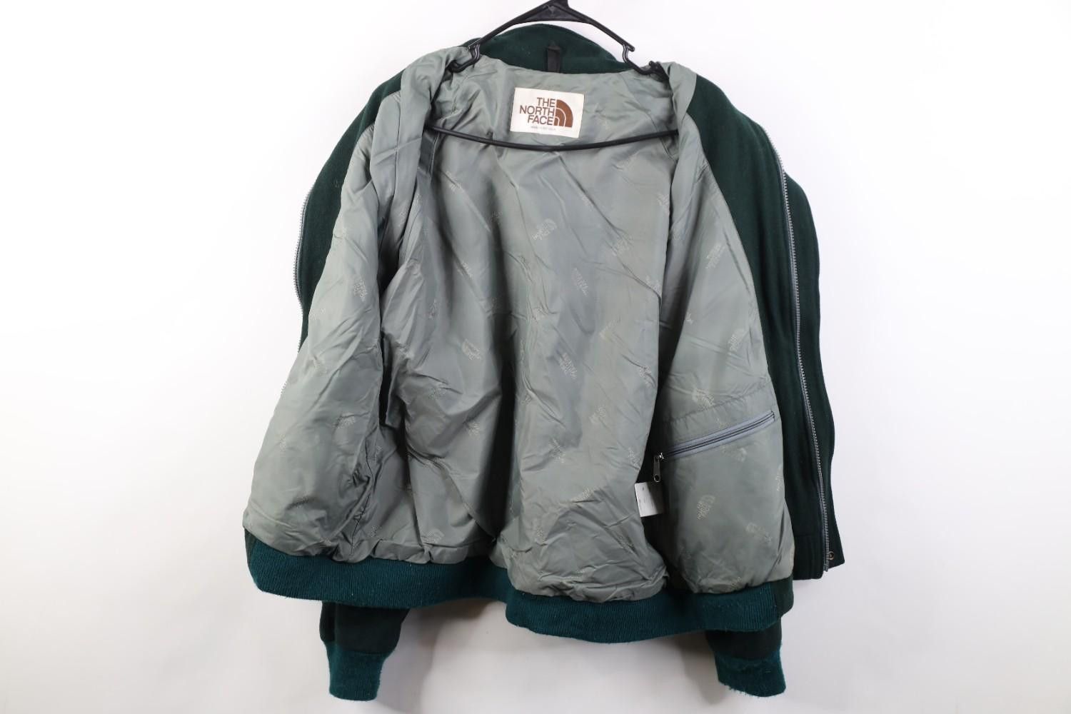 The North Face Vintage 80s 90s The North Face Wool Bomber Jacket Green USA Size US L / EU 52-54 / 3 - 10 Thumbnail