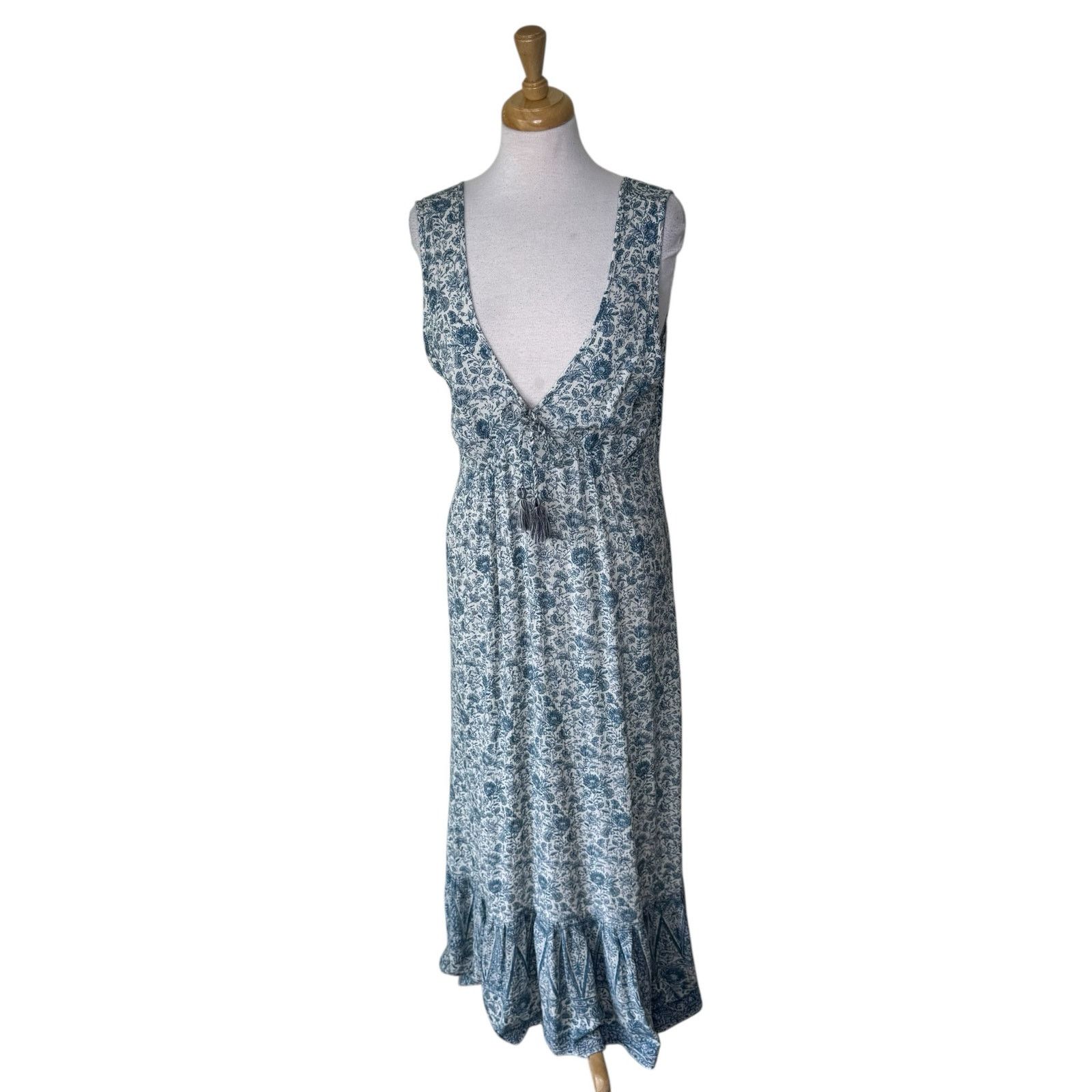 Faherty FAHERTY Eden Dress In Blue Water Floral Medium NWT Size M / US 6-8 / IT 42-44 - 1 Thumbnail