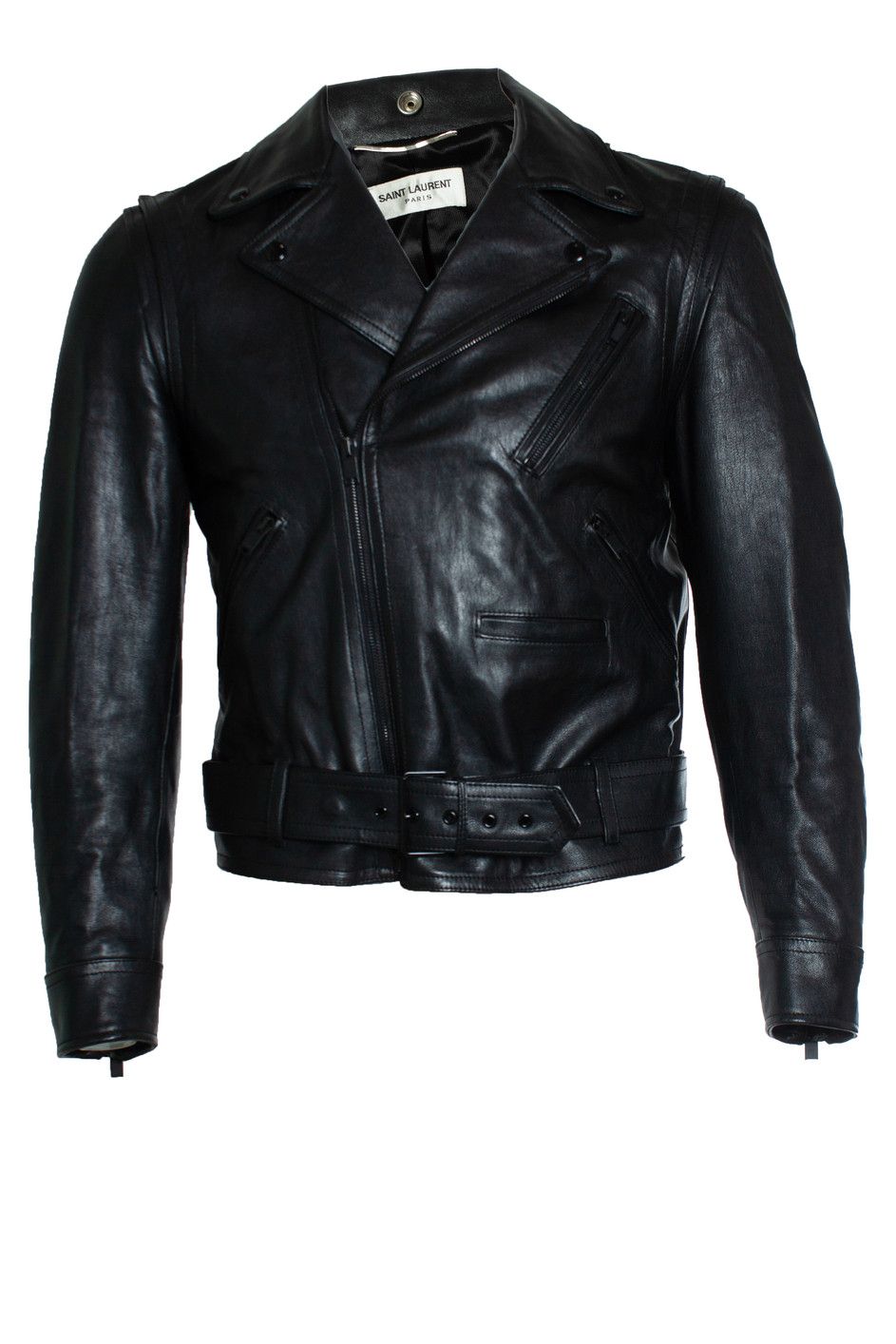 Saint Laurent Paris Saint Laurent, FW14 black leather biker Size US M / EU 48-50 / 2 - 1 Thumbnail
