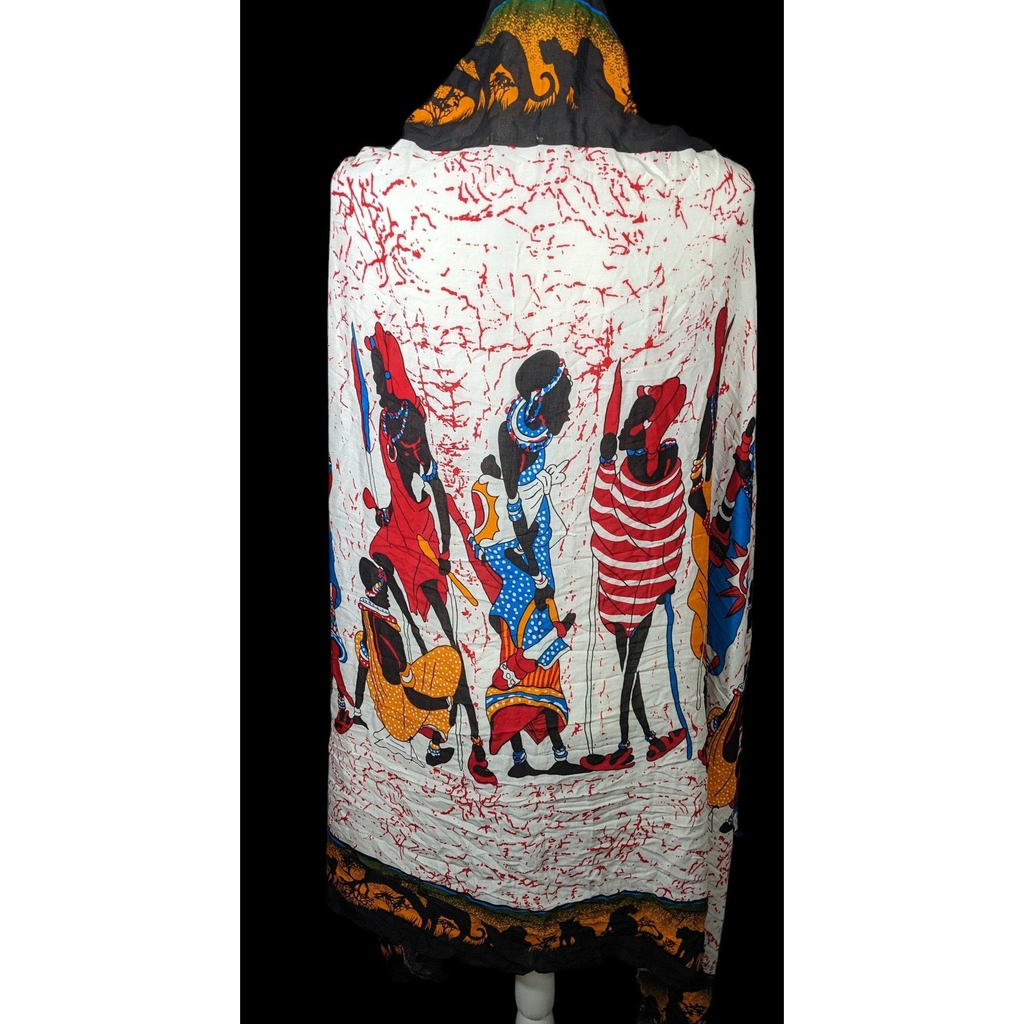 Other Artisan Made African Villagers Wrap/Scarf Size ONE SIZE - 1 Thumbnail
