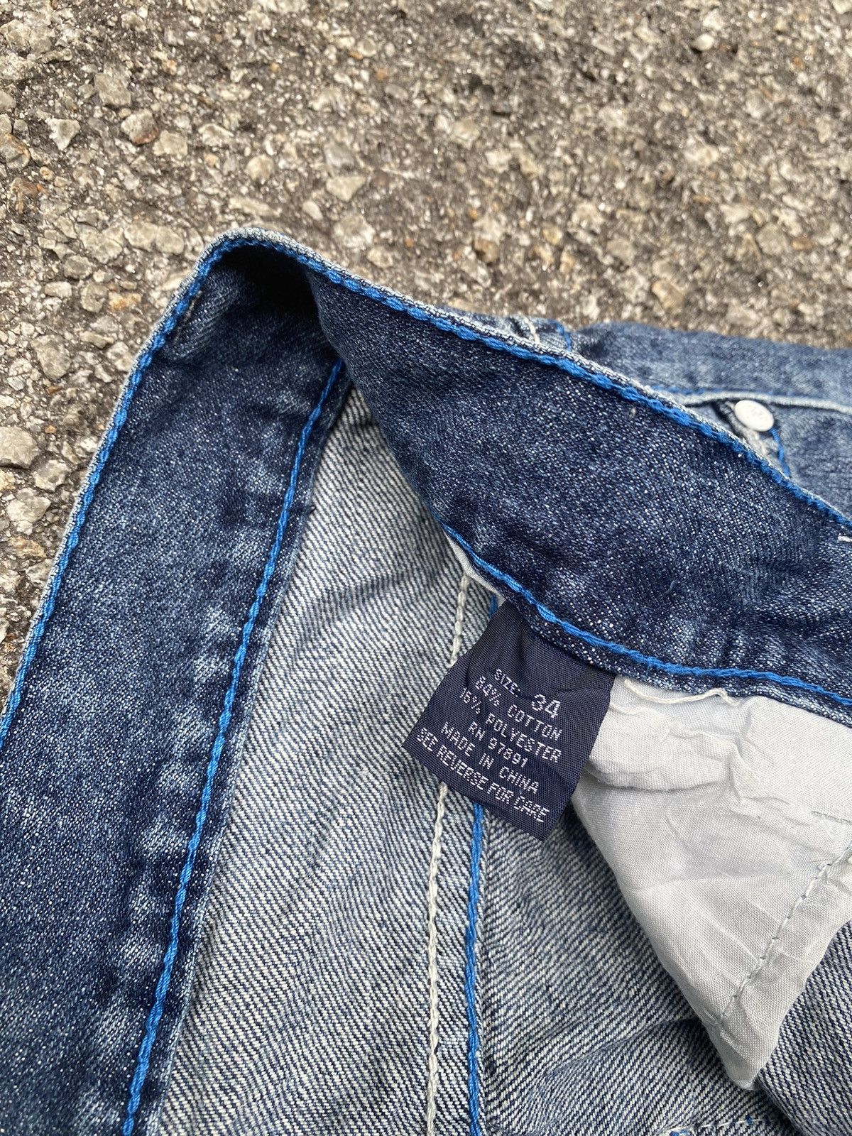 Southpole Vintage Y2K Baggy Faded Blue Jeans Embroidered Old Skool Size US 32 / EU 48 - 7 Thumbnail