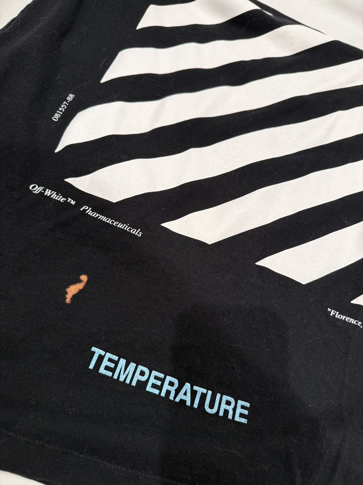 Off-White Off-White “TEMPERATURE” S/S 2018 Diagonal Stripe Tee Size US S / EU 44-46 / 1 - 4 Thumbnail