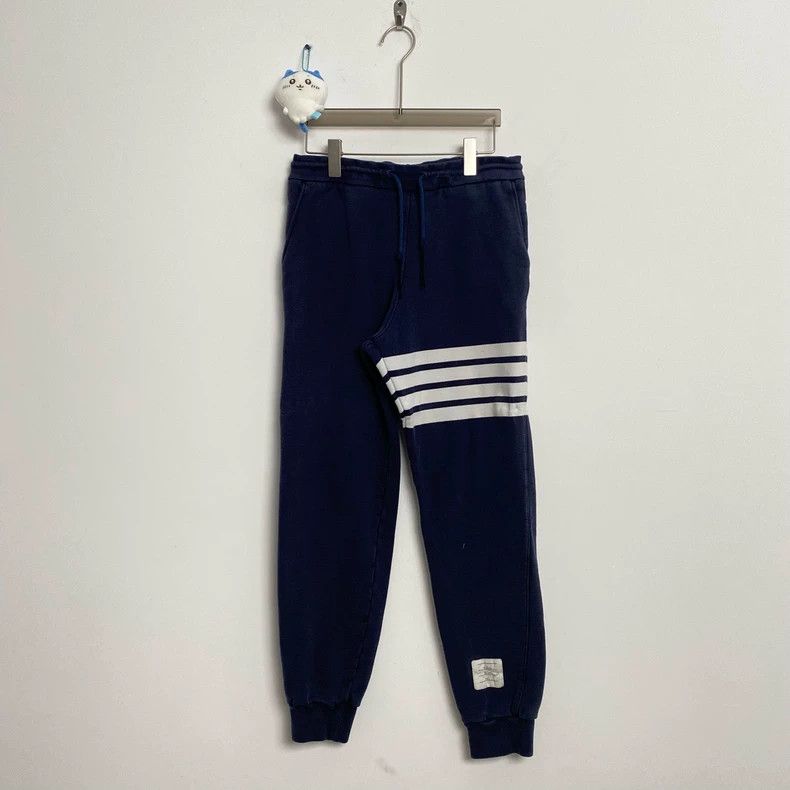 Thom Browne Thom Browne Size 2 Four-striped navy blue sweatpants 2503 Size US 30 / EU 46 - 1 Thumbnail