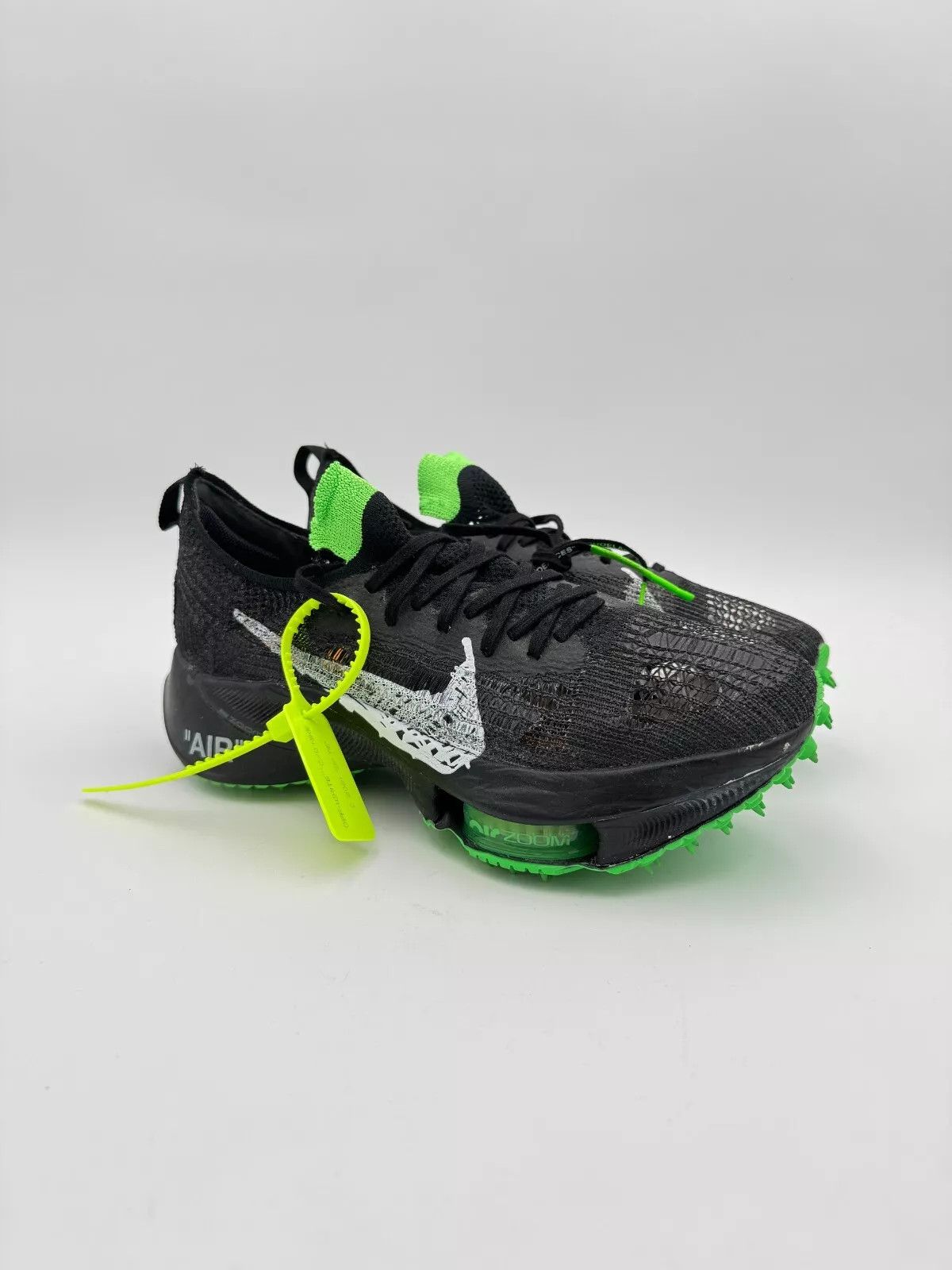 Pre-owned Nike X Off White Off-white Nike Air Zoom Tempo Flyknit Black Green Shoes